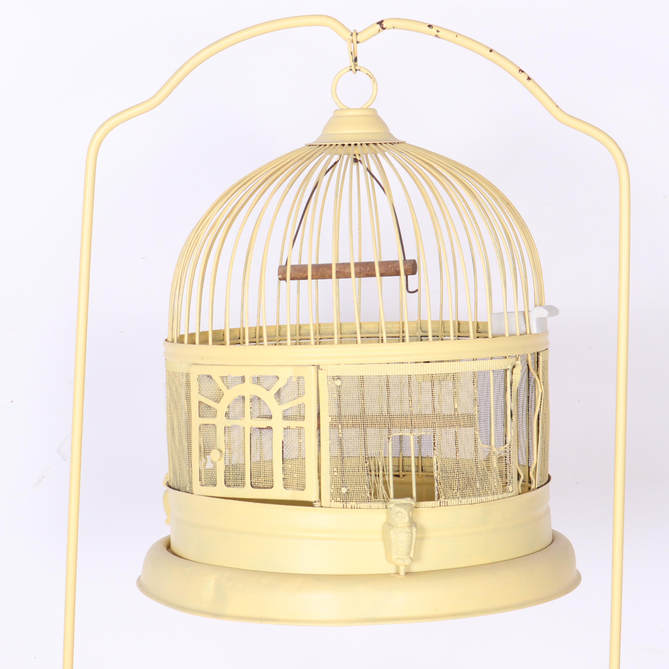 Vintage Hanging Bird Cage and Stand EBTH