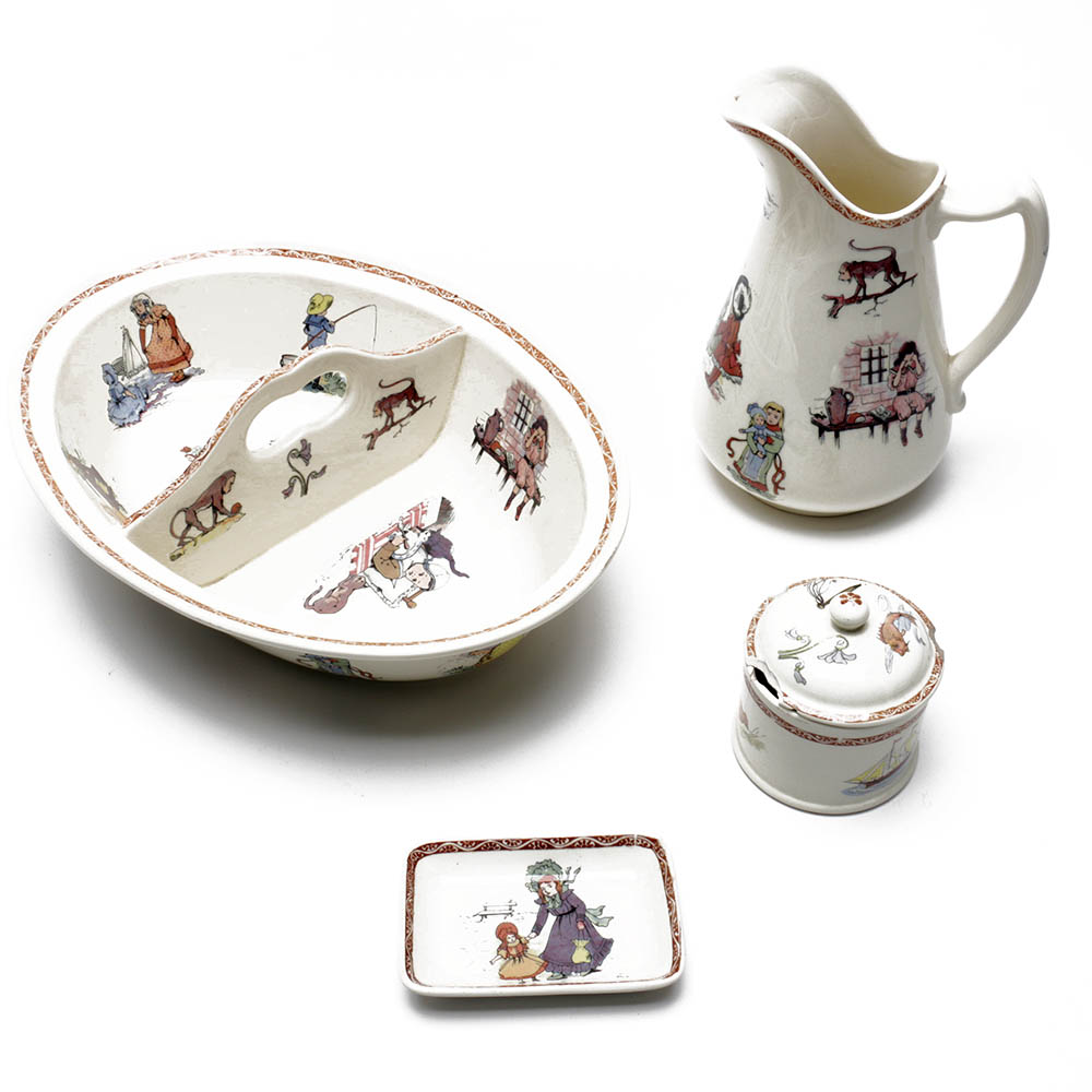 Ceramiques De Sarreguemines Lavabo Bebe Ceramic Divided Wash Basin Accessories Ebth