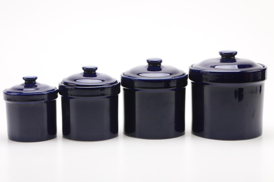 light blue kitchen canister set