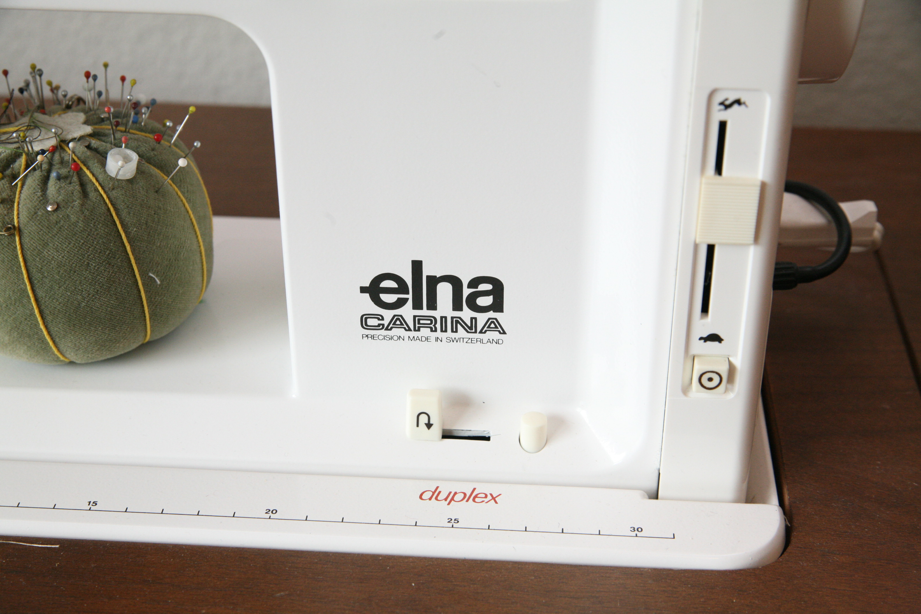 Elna "Carina" Electronic Sewing Machine and Knee Hole Sewing Table EBTH