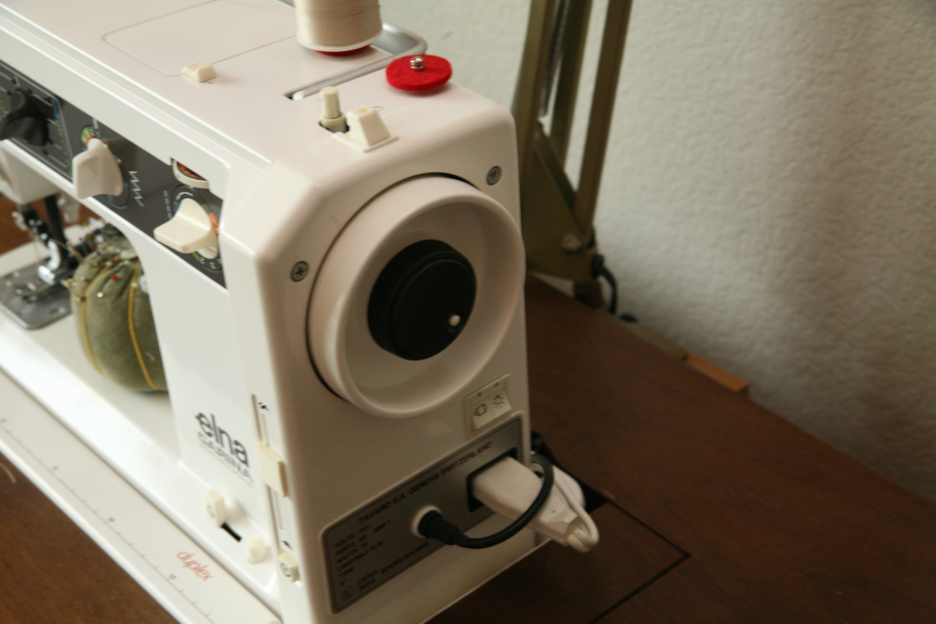 Elna "Carina" Electronic Sewing Machine and Knee Hole Sewing Table EBTH