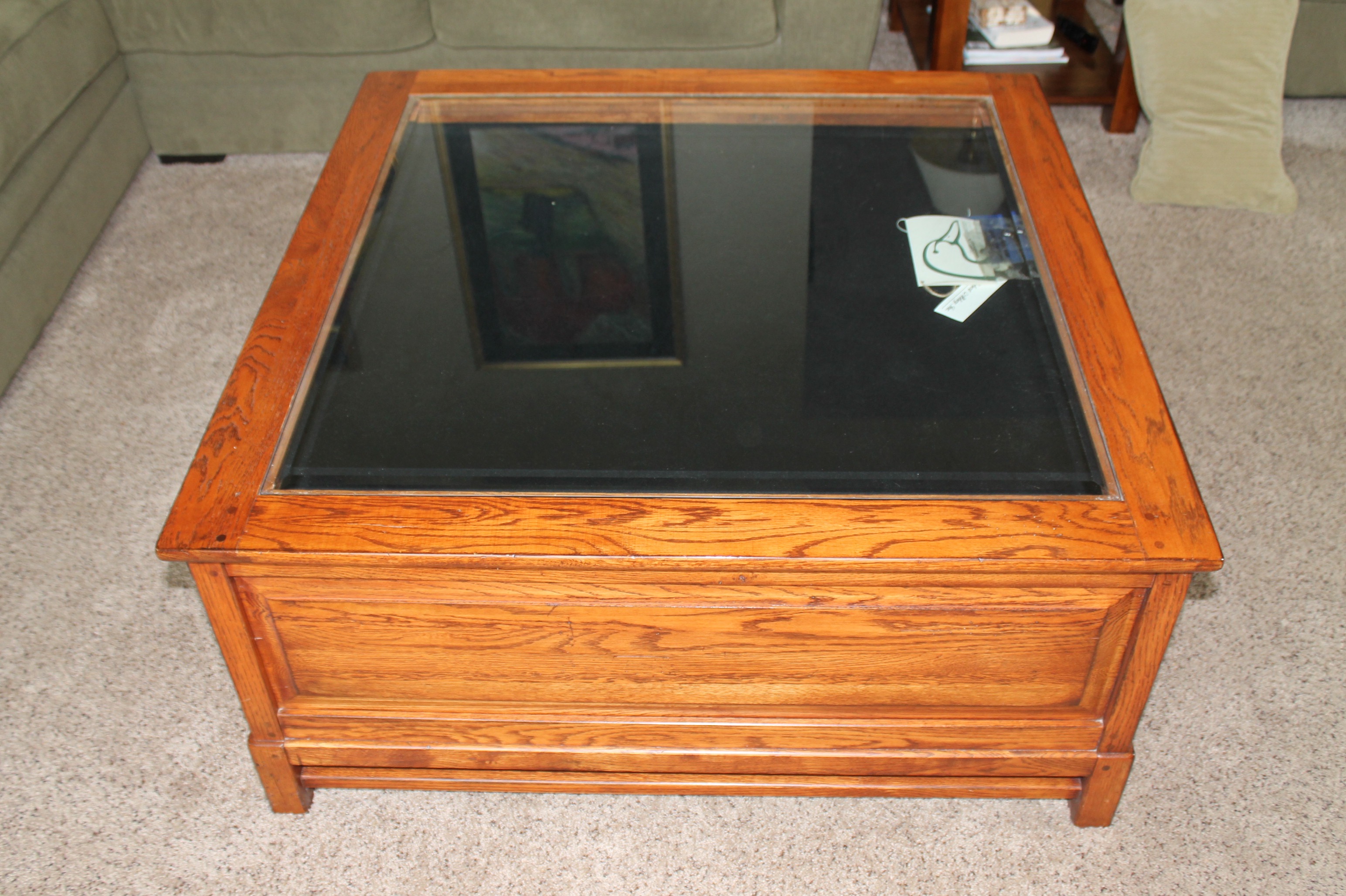 Contemporary Glass Top Display Coffee Table EBTH