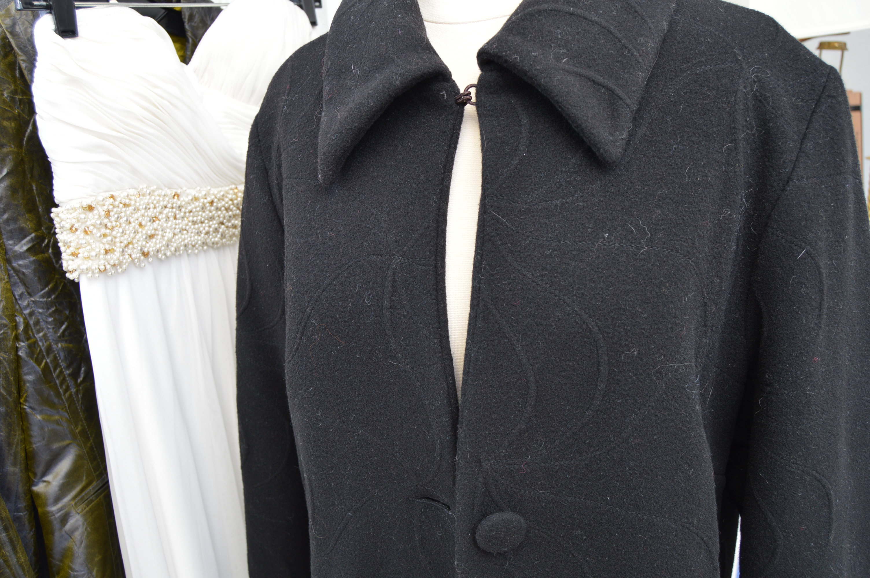 Irish Avoca Renaissance Black Wool Coat EBTH