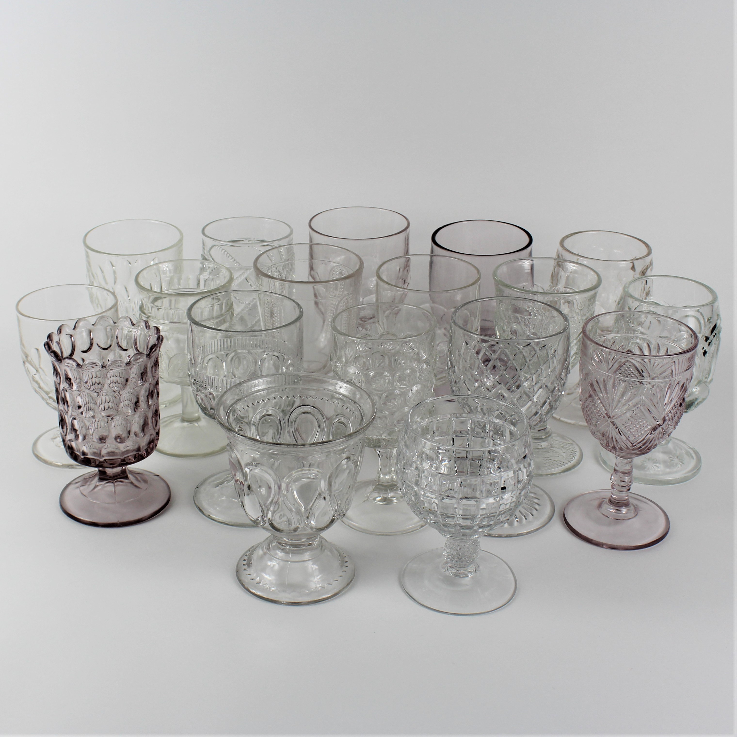 Early American Pressed Glass Goblets EBTH