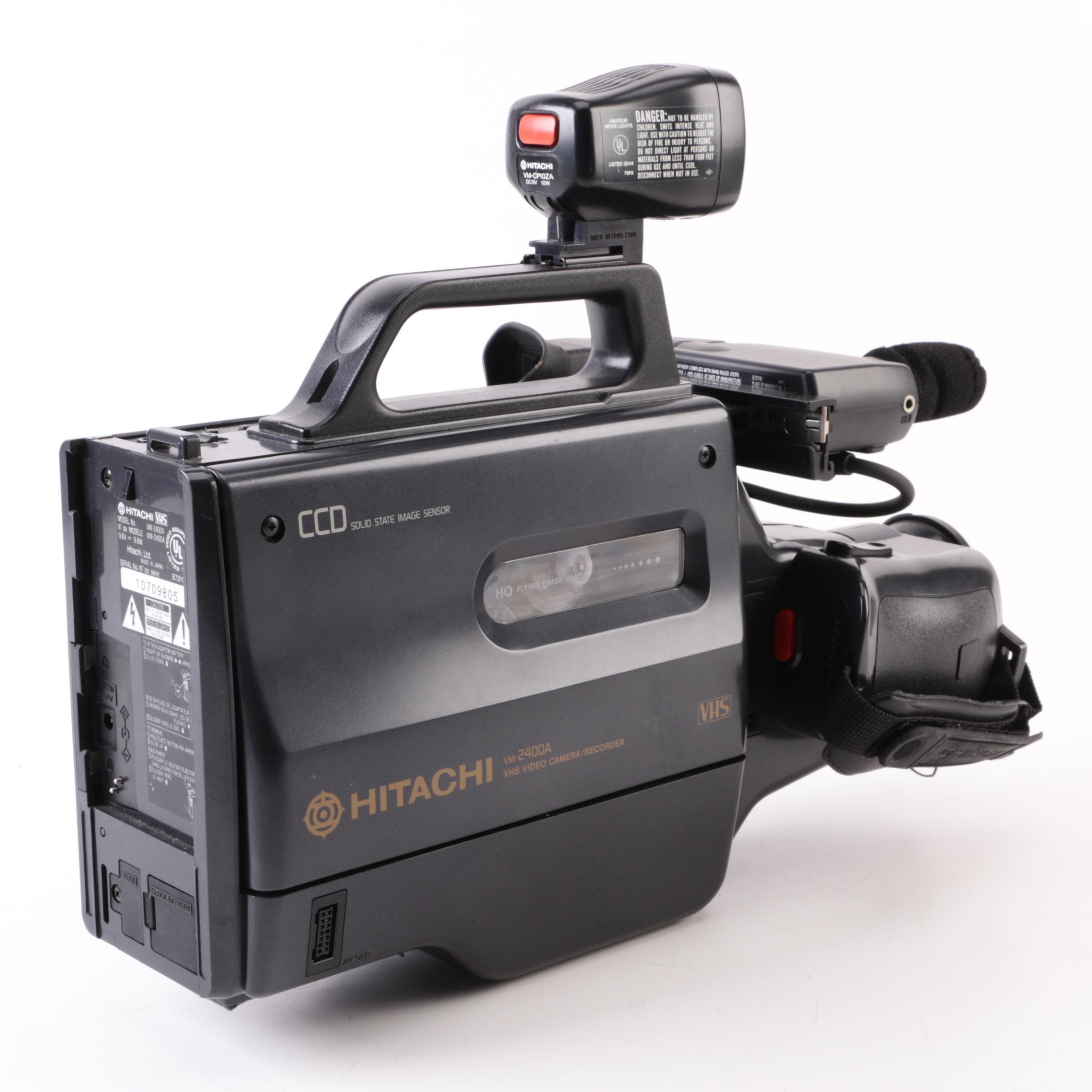 Hitachi VM2400A VHS Camcorder with Case and Accessories EBTH