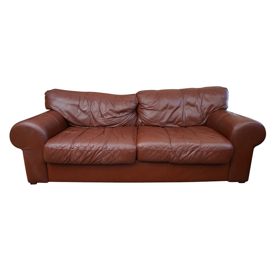 Brown Leather Sofa By Mart Ebth Brown Leather Sofa By Mart