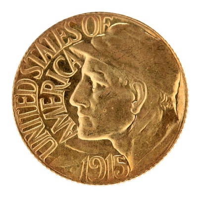 1915-S Panama Pacific Commemorative Gold One Dollar Coin 1915-S Panama Pacific Commemorative Gold One Dollar Coin