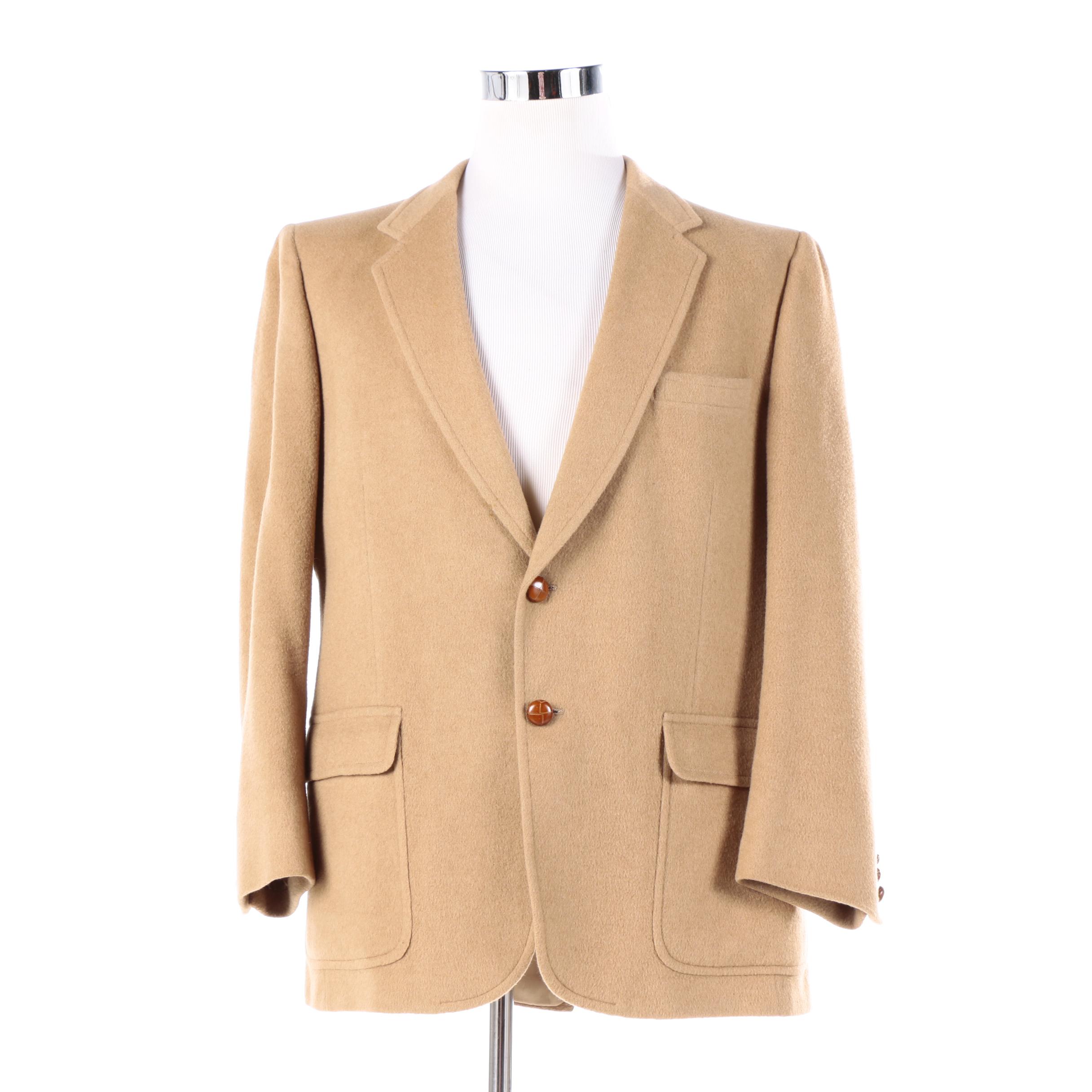 Men S 1980s Vintage Camel Hair Sport Coat From E J Peake Ebth