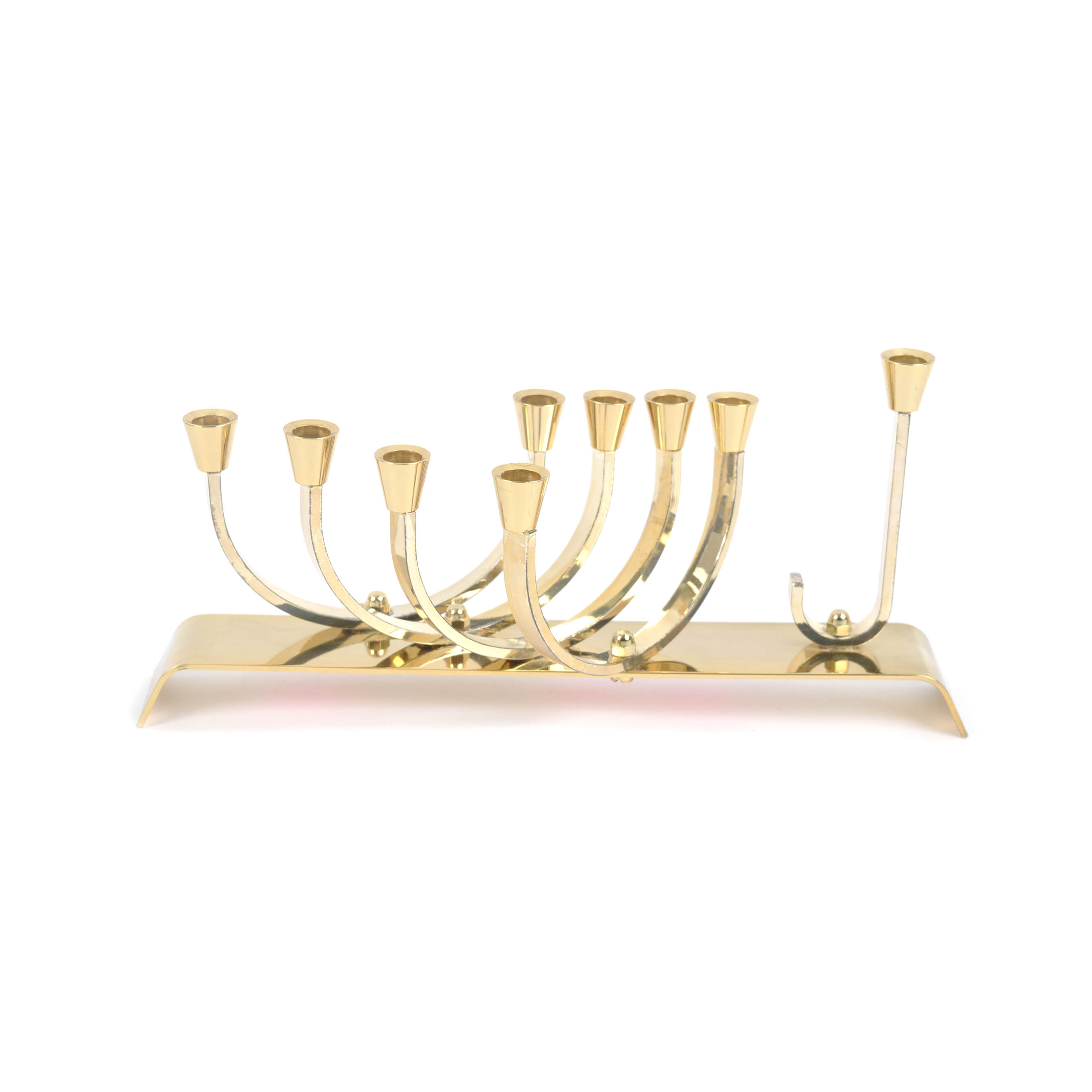 Modern Karshi Israeli Gold Plated and Brass Menorah EBTH