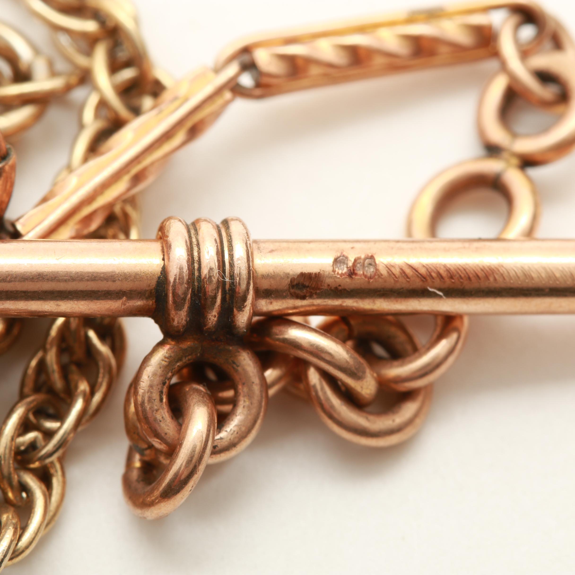 Collection of Watch Fob Chains Featuring Early Plastic EBTH