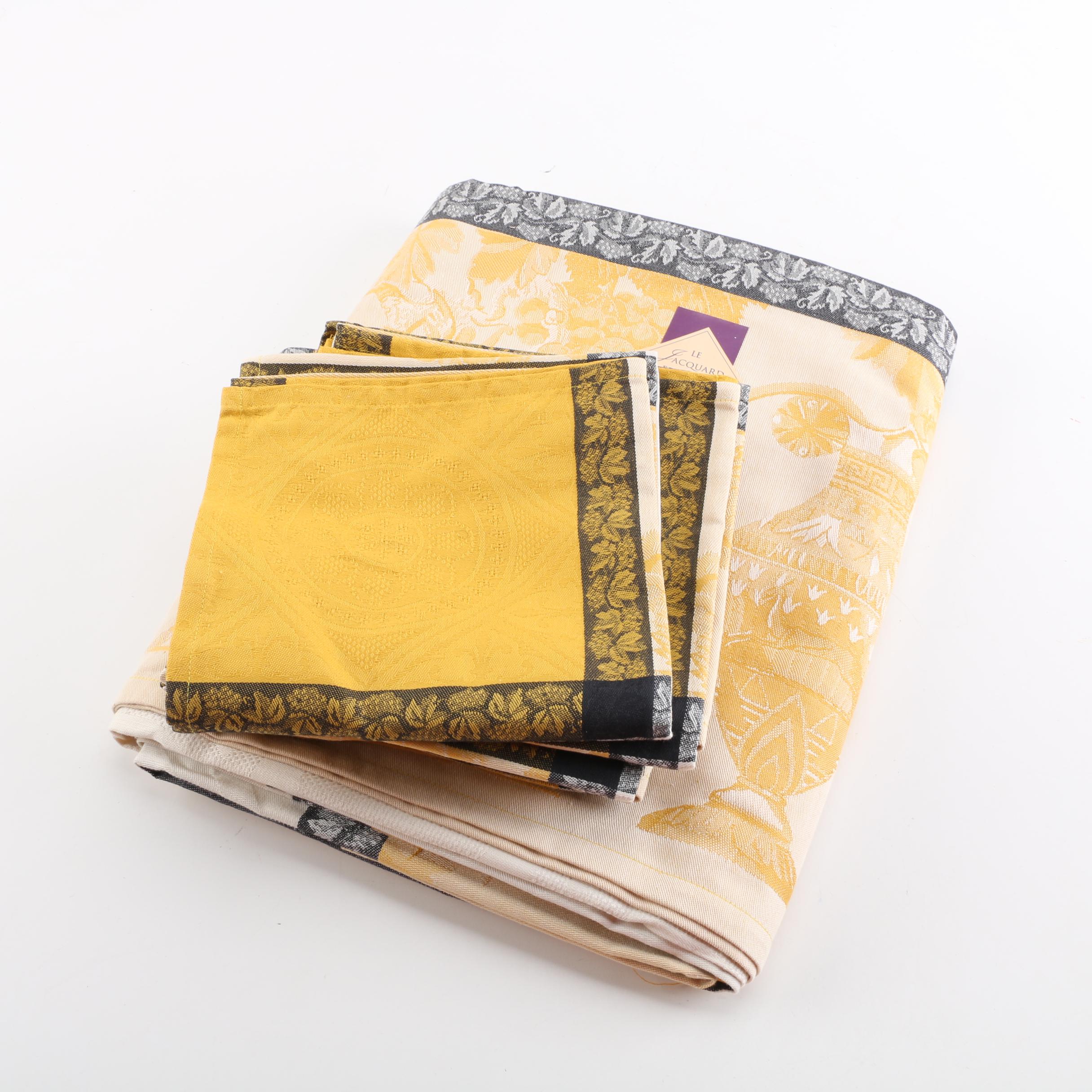 Le Jacquard Français "Primrose Bordier" Tablecloth and Napkins EBTH