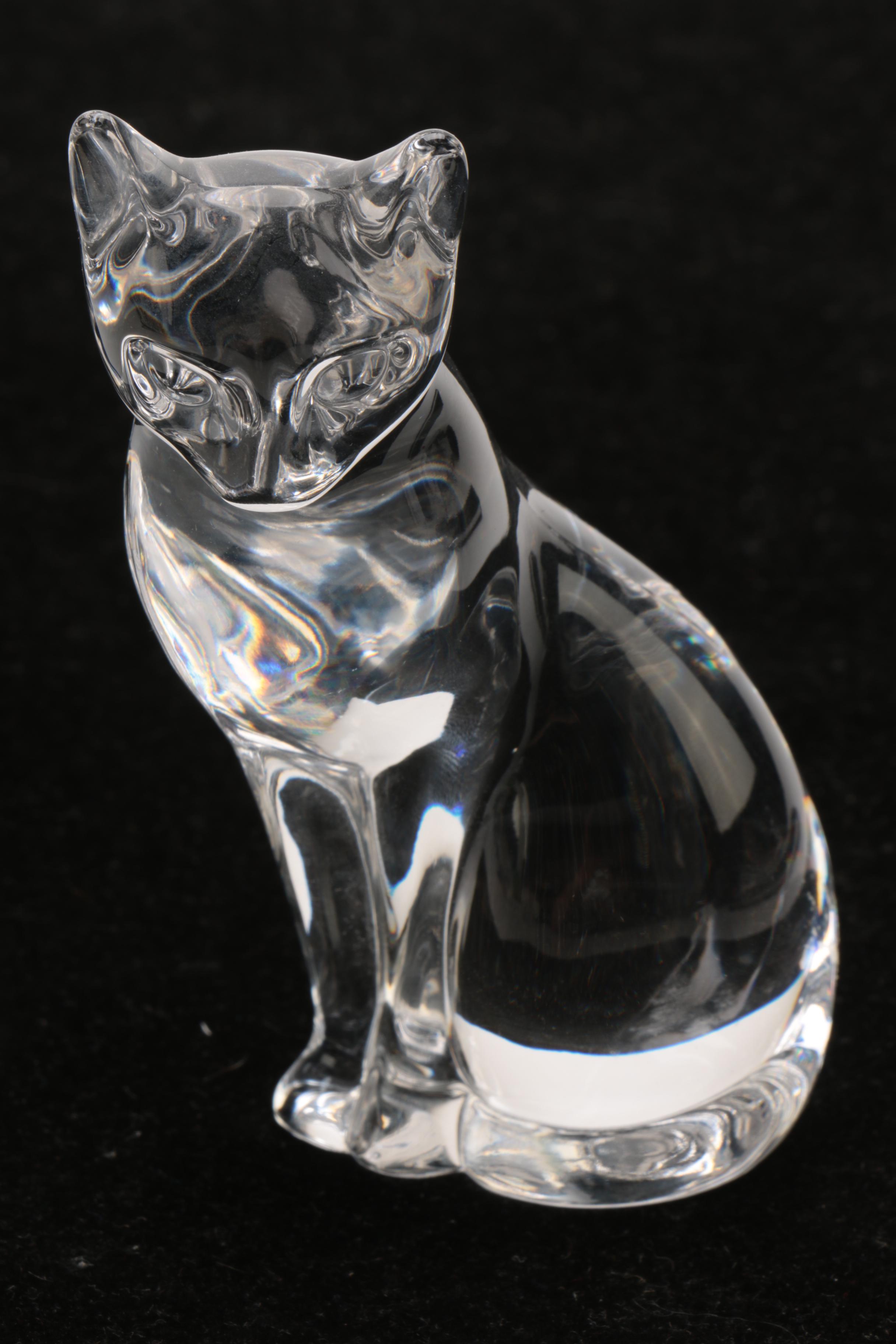 Vintage Lenox Crystal Cat Figurines EBTH