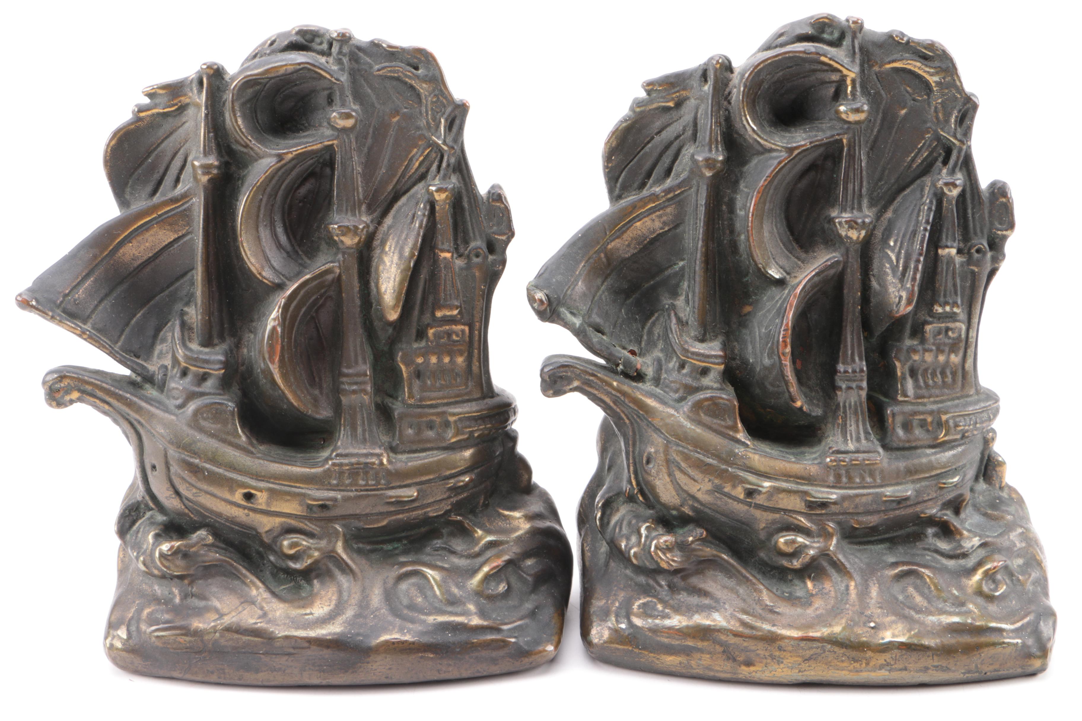 Armor Bronze "Invincible Armada" Bookends EBTH
