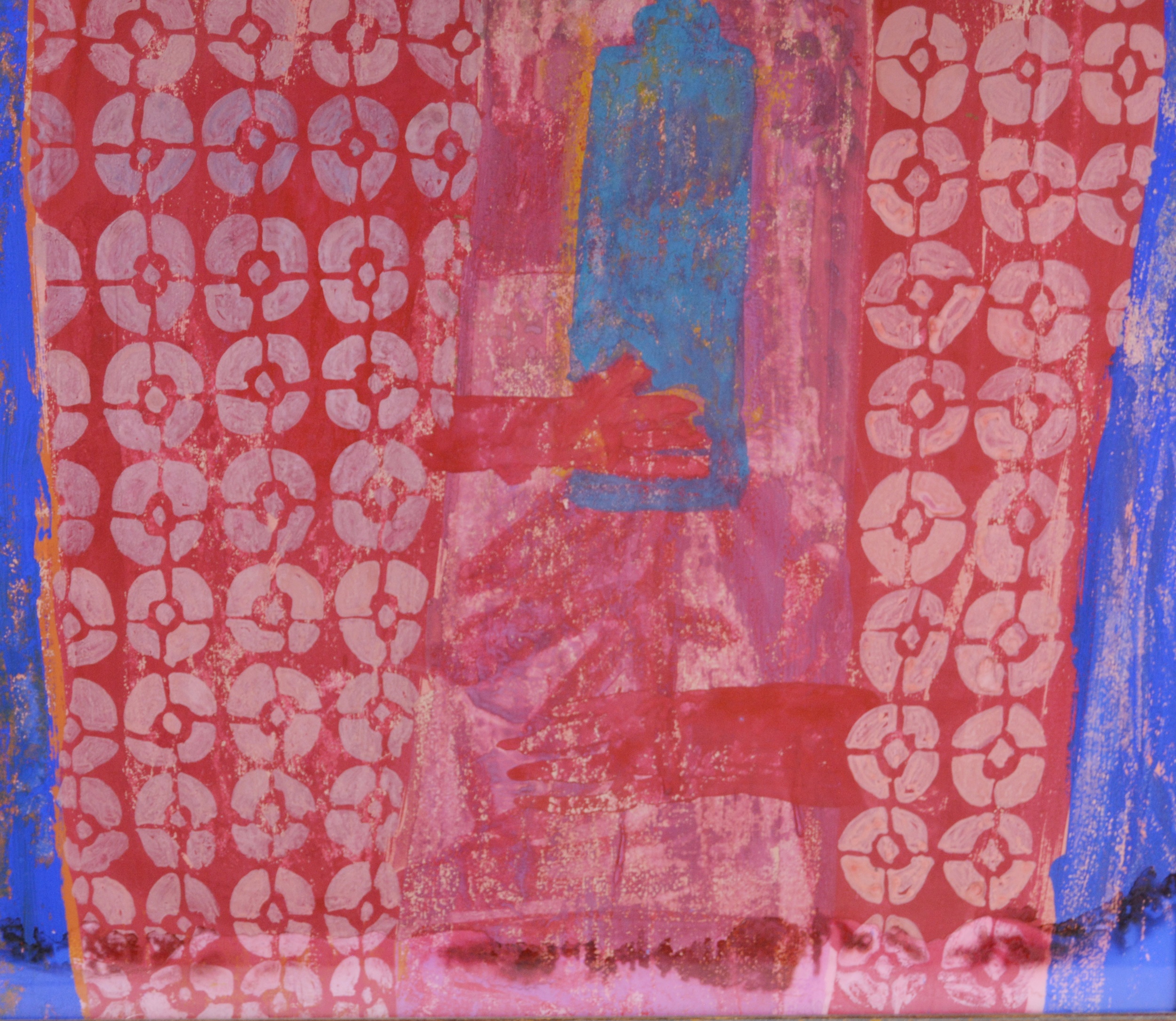 Original Folk Art Painting on Board EBTH