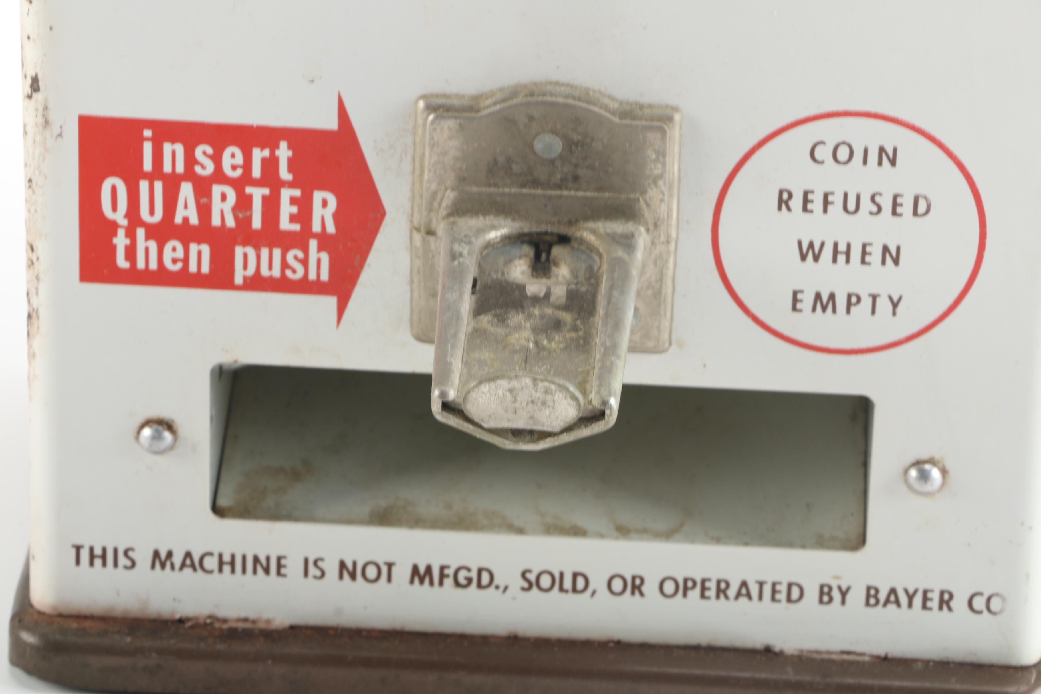 Vintage Bayer Aspirin Dispenser Vending Machine EBTH