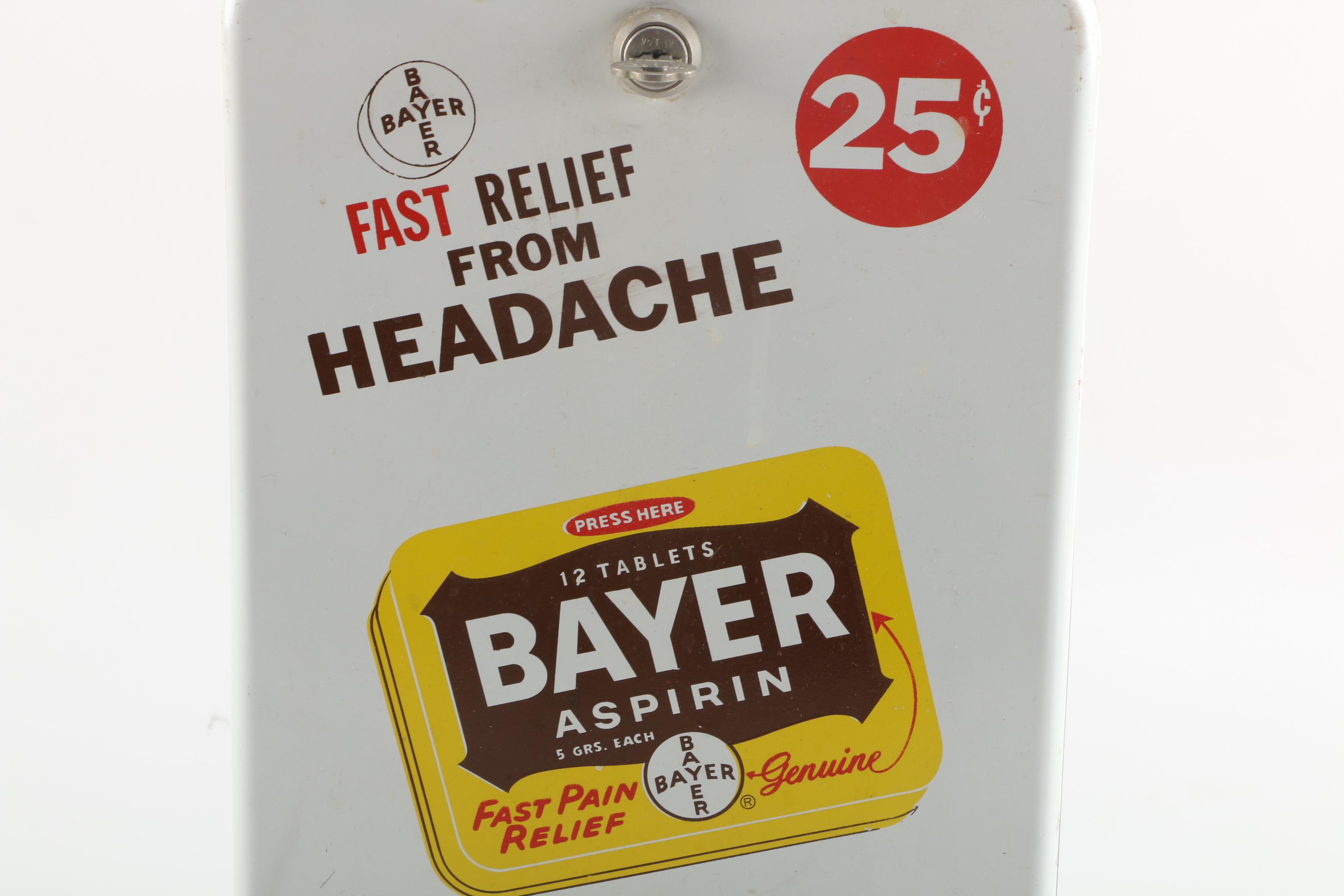 Vintage Bayer Aspirin Dispenser Vending Machine EBTH