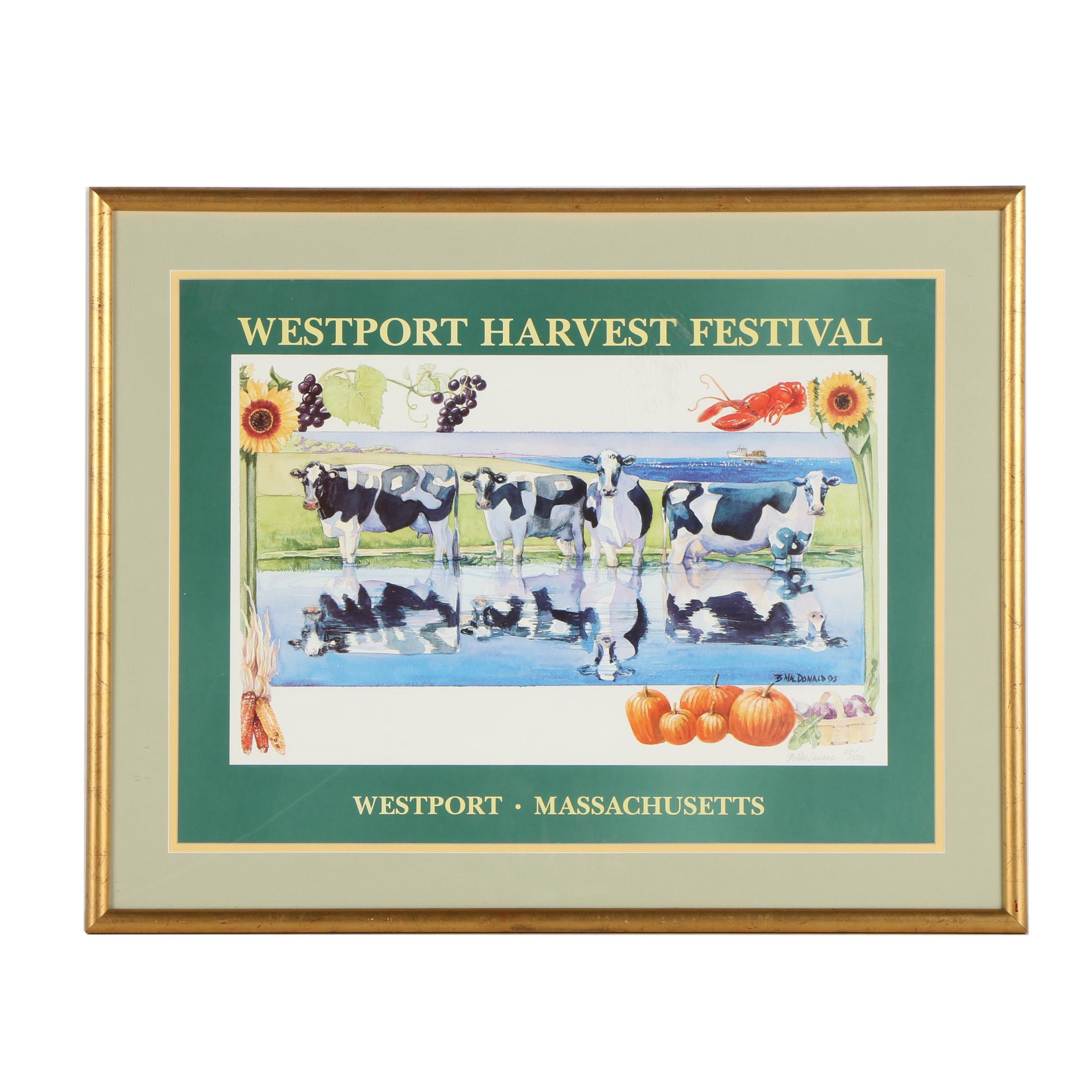 B. MacDonald Limited Edition Offset Lithograph "Westport Harvest