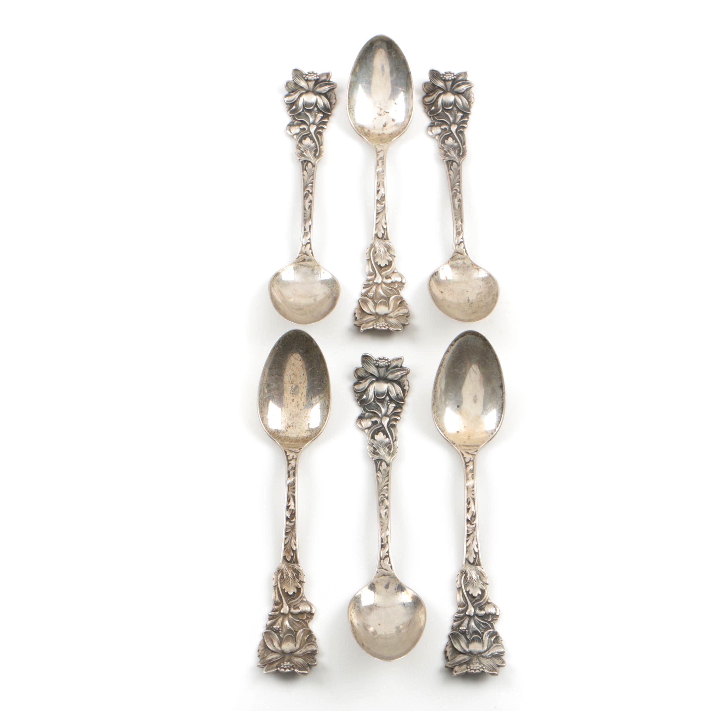 Six Antique Sterling Silver Demitasse Spoons by Saart Brothers EBTH