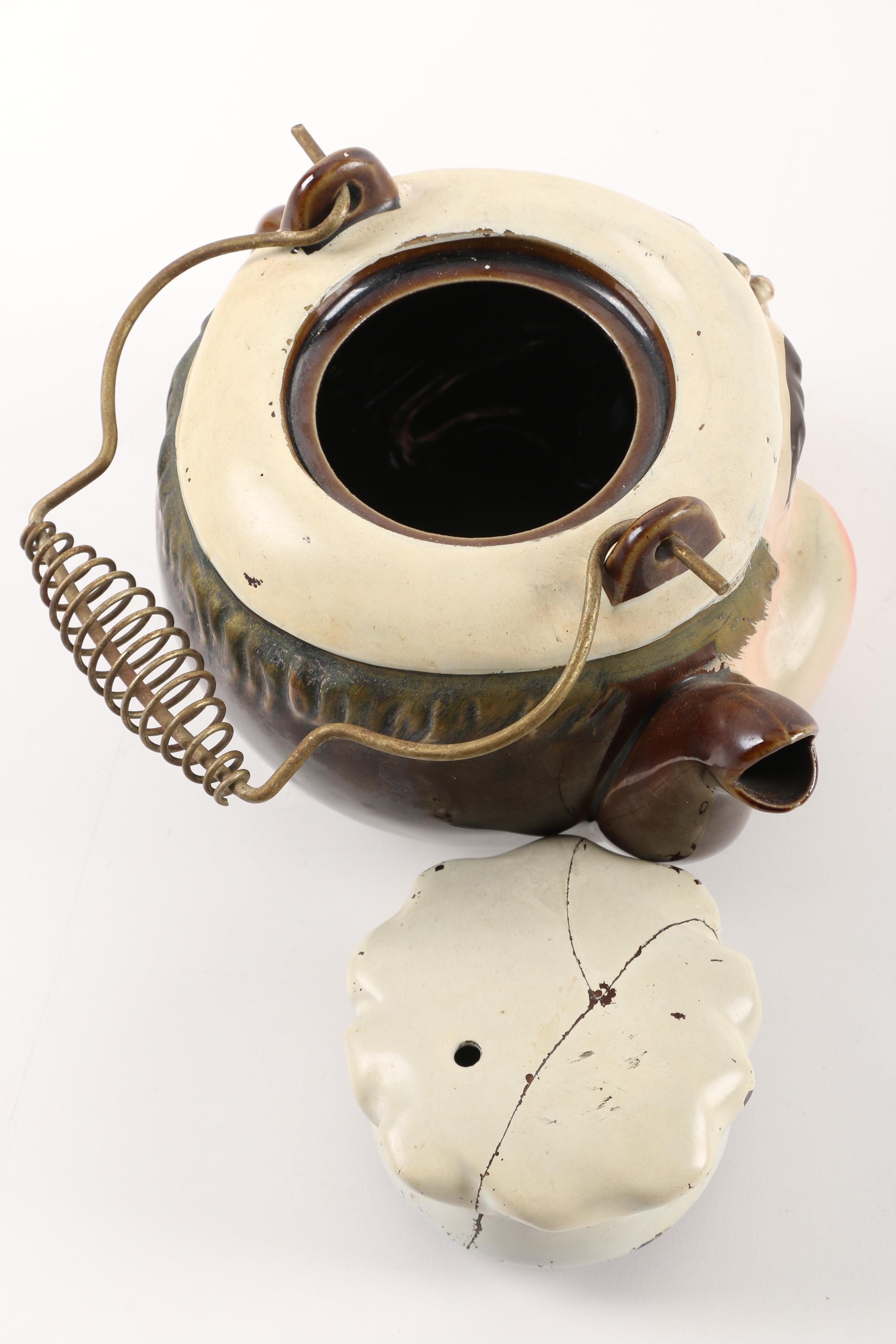 Vintage Tilso Japan "Bee on Nose" Chef Novelty Teapot EBTH