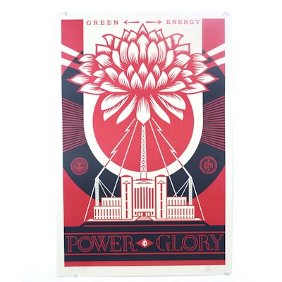 Shepard Fairey Signed Offset Print "Green Power" Shepard Fairey Signed Offset Print "Green Power"