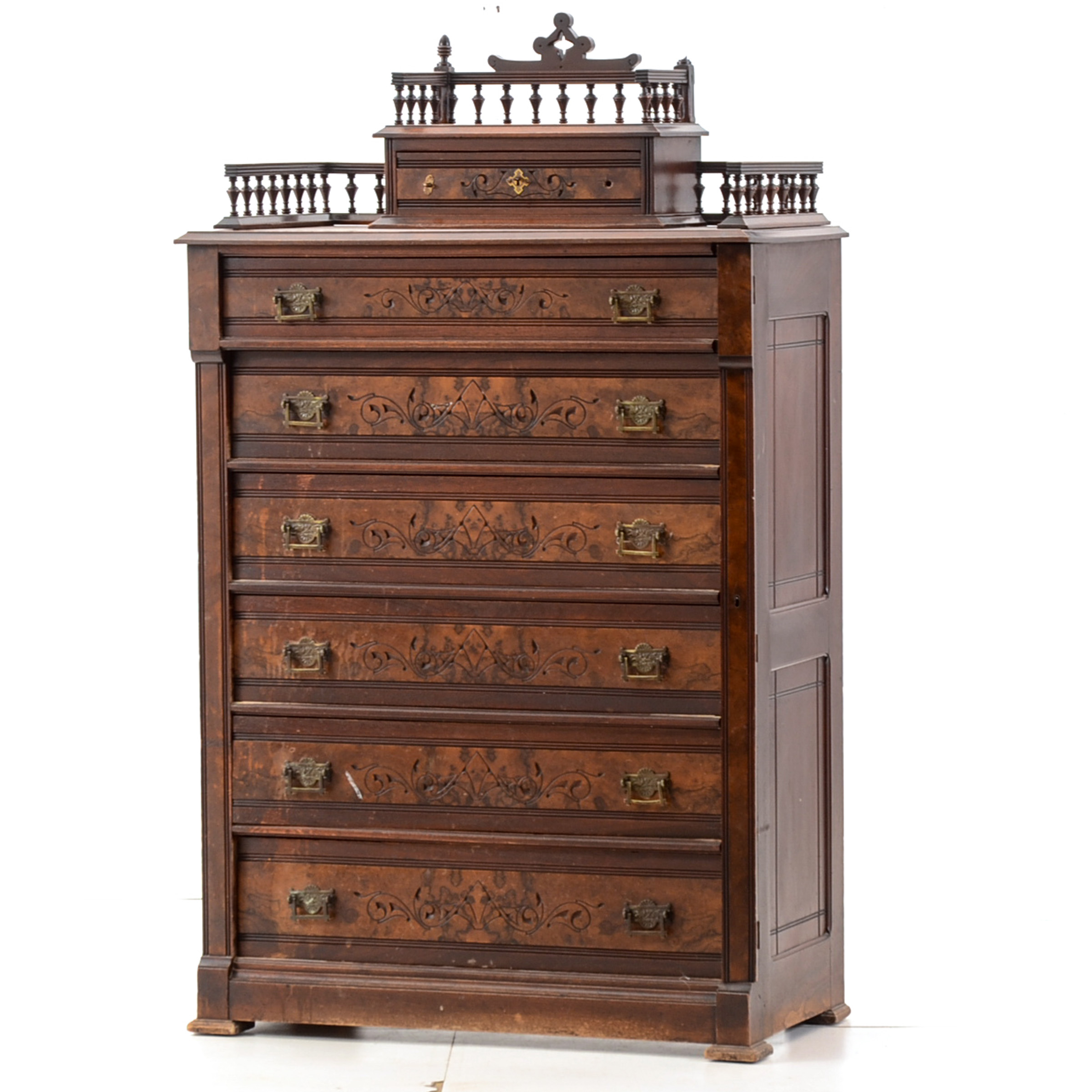 Antique Eastlake Style Chest of Drawers with Lock Bar EBTH
