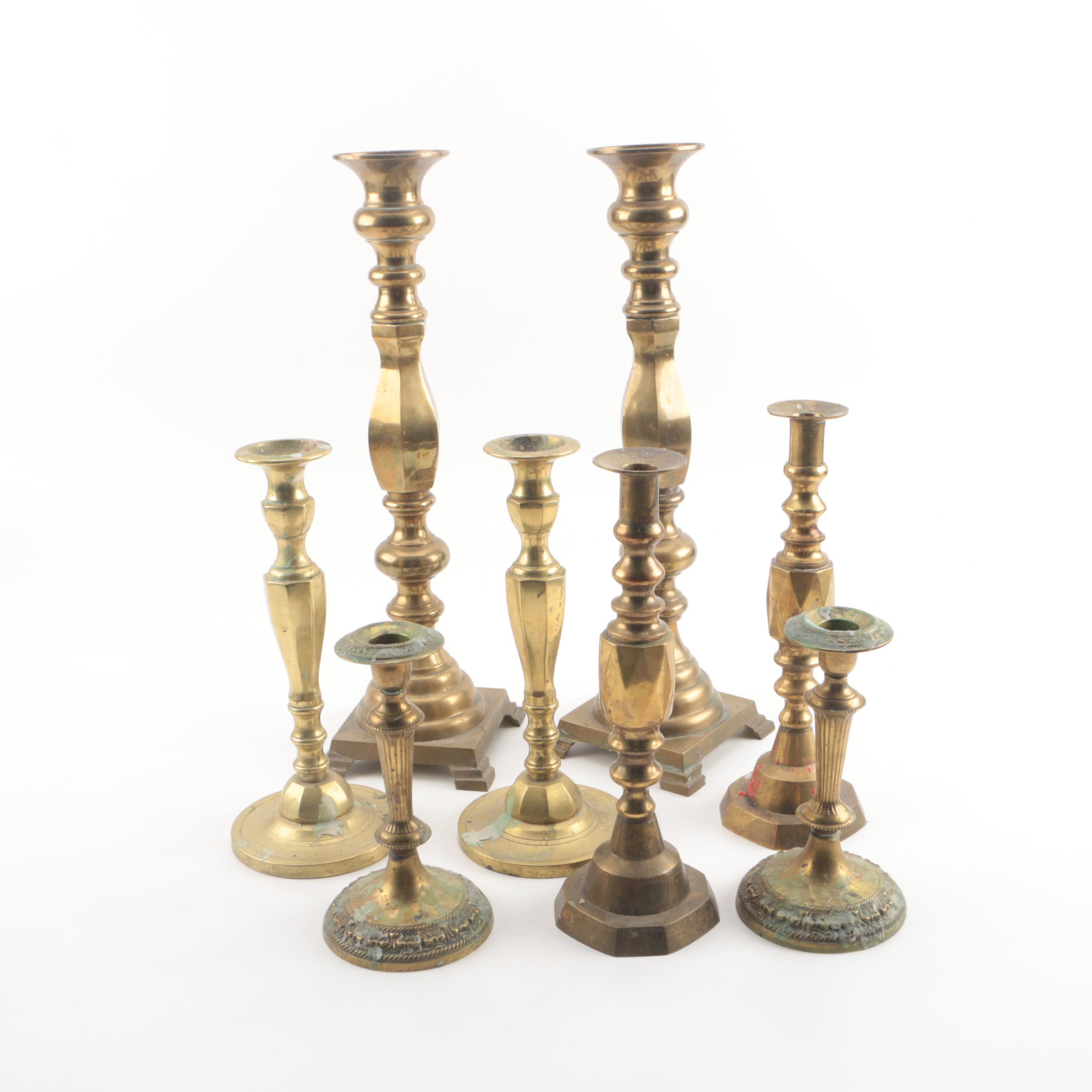Vintage Brass Candlesticks EBTH