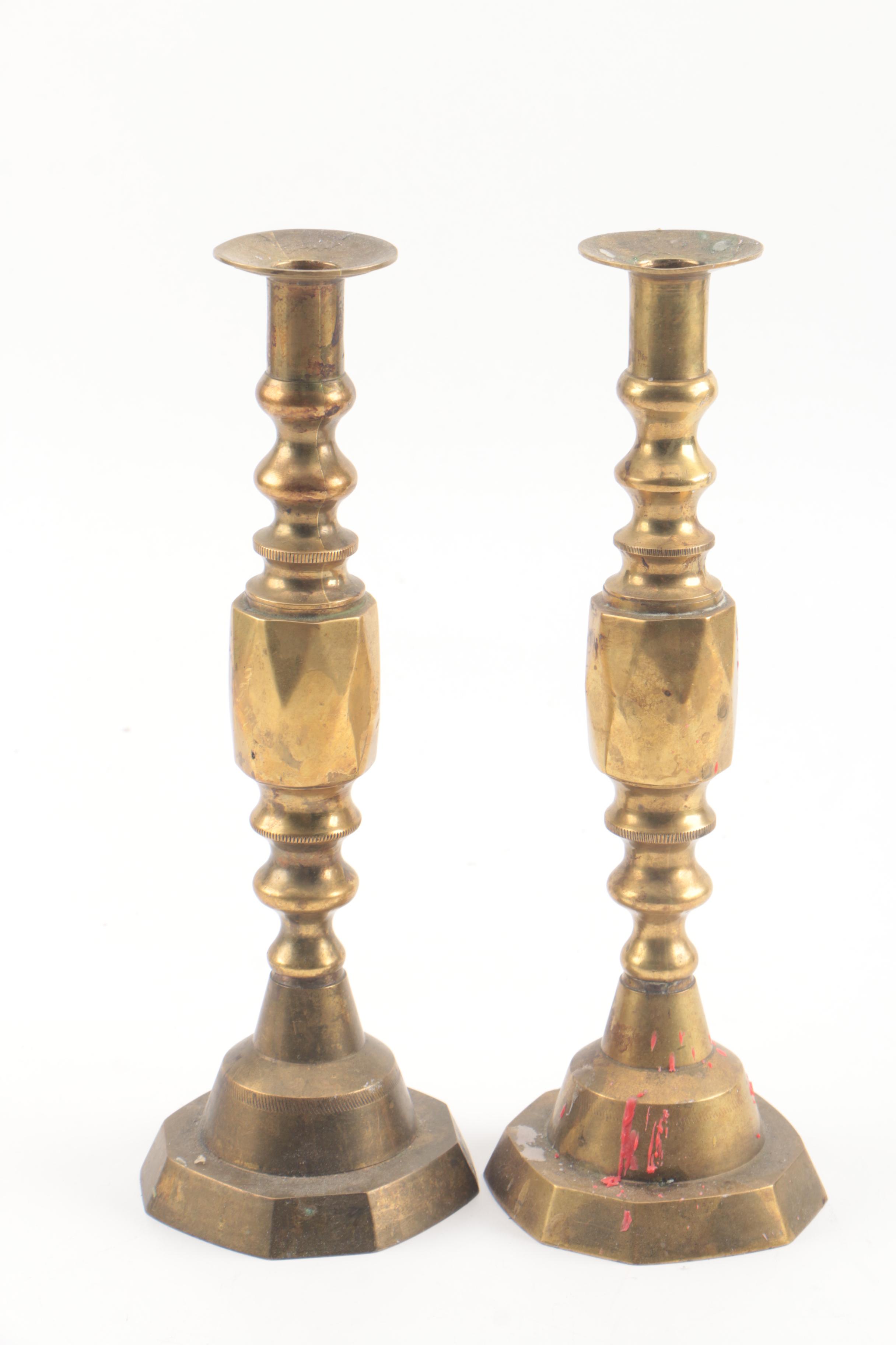 Vintage Brass Candlesticks EBTH
