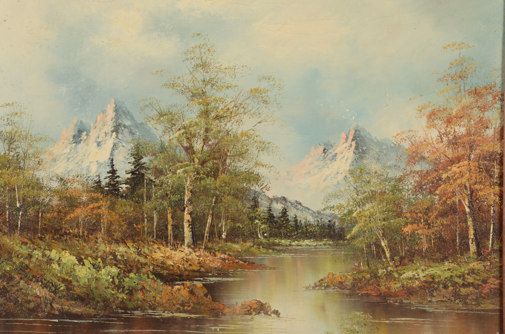 K. Beiber Vintage Oil Painting on Canvas EBTH