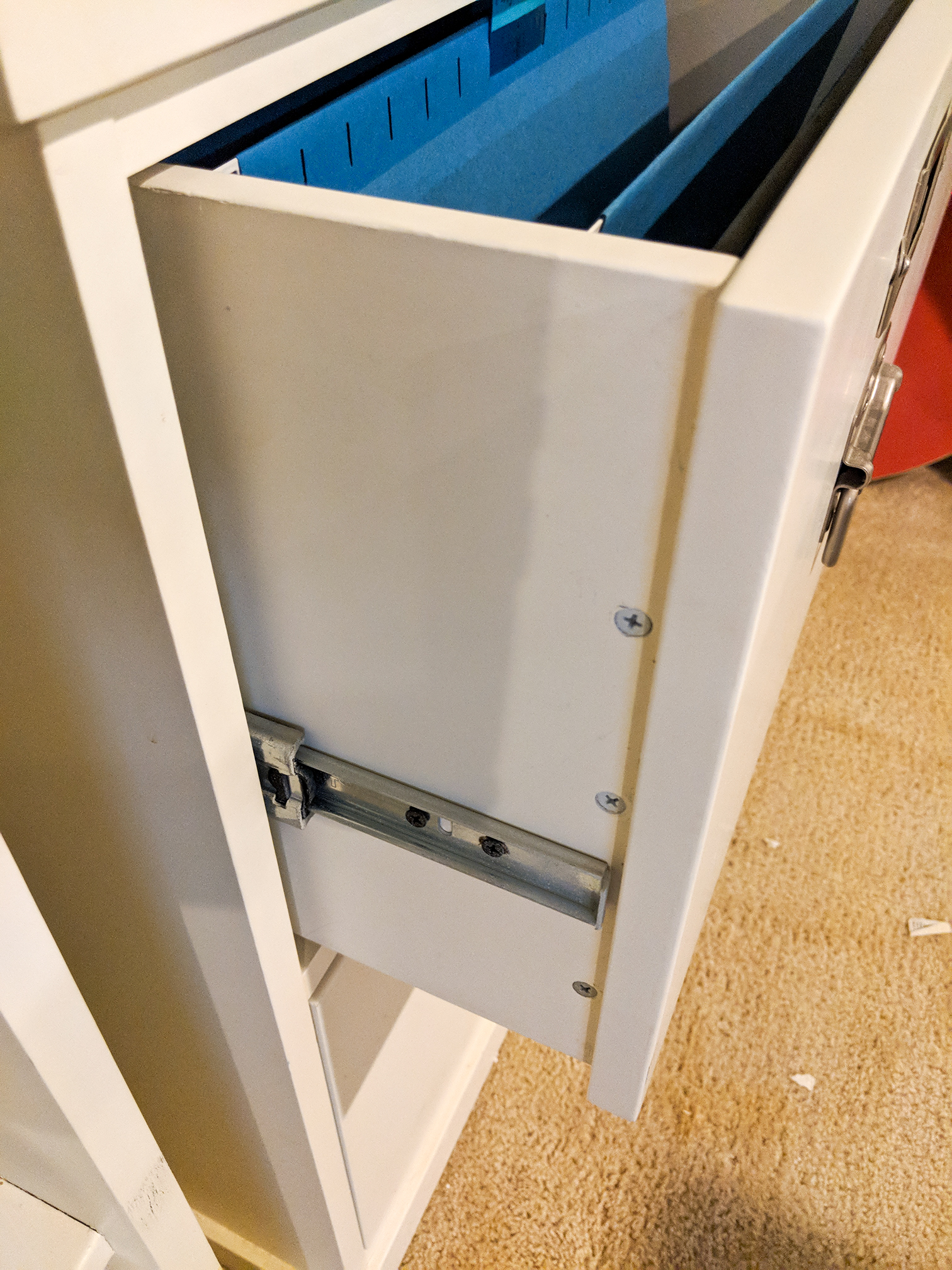 Pottery Barn White Bookshelves and Lateral File EBTH