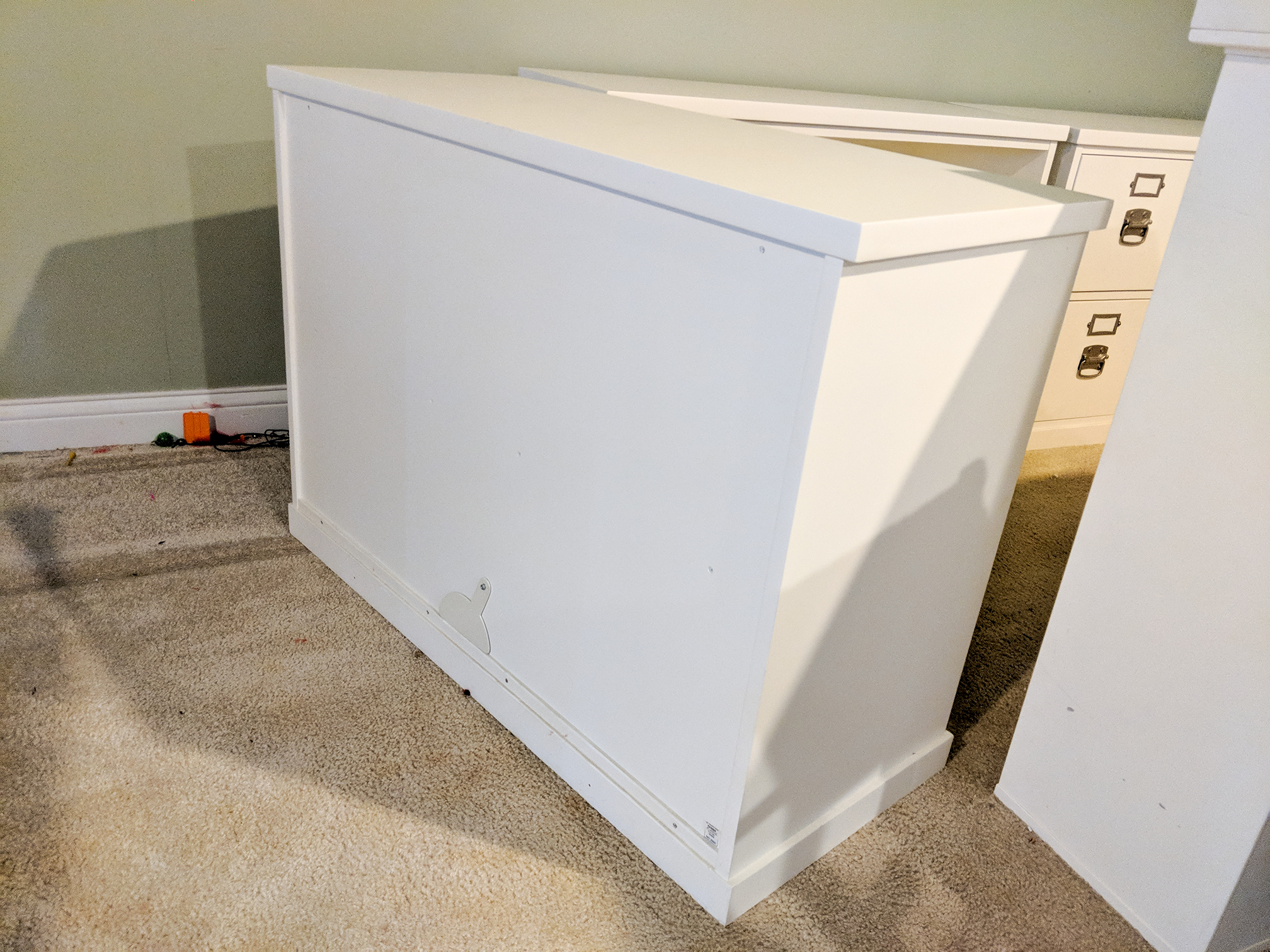 Pottery Barn White Bookshelves and Lateral File EBTH