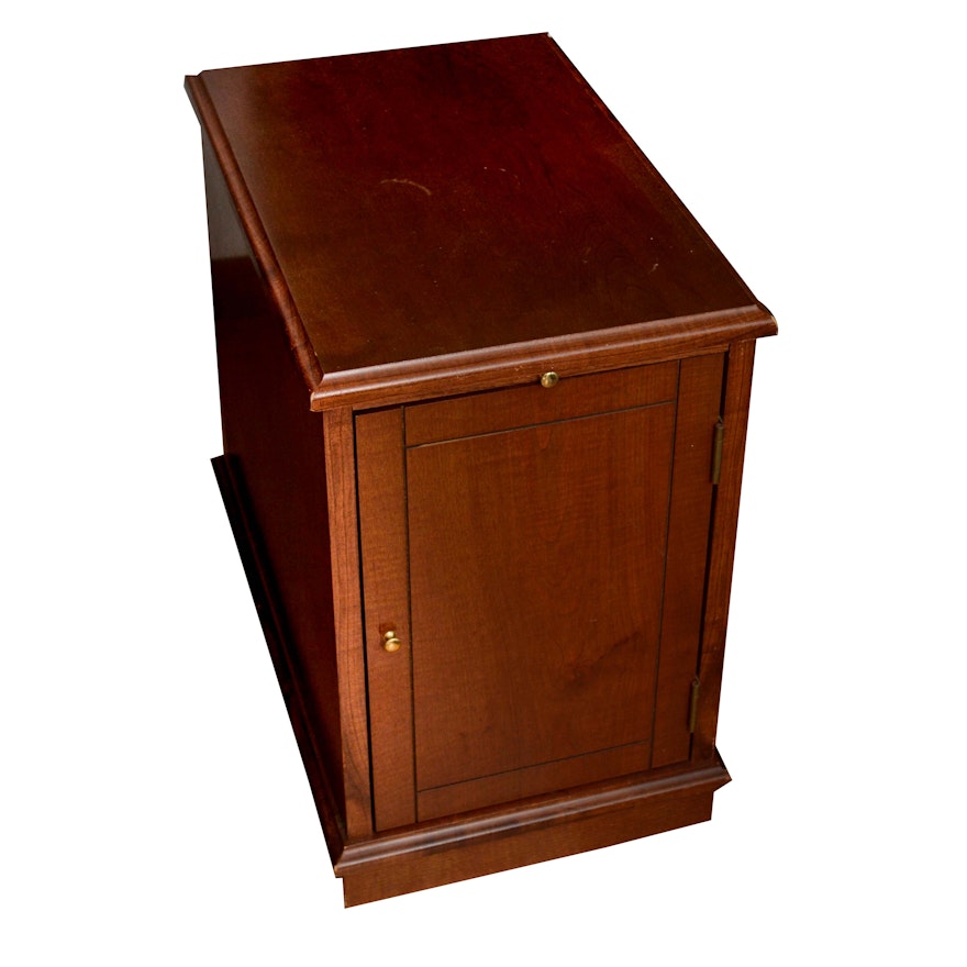 Cabinet End Table With Magazine Holder Ebth Cabinet End Table With Magazine Holder