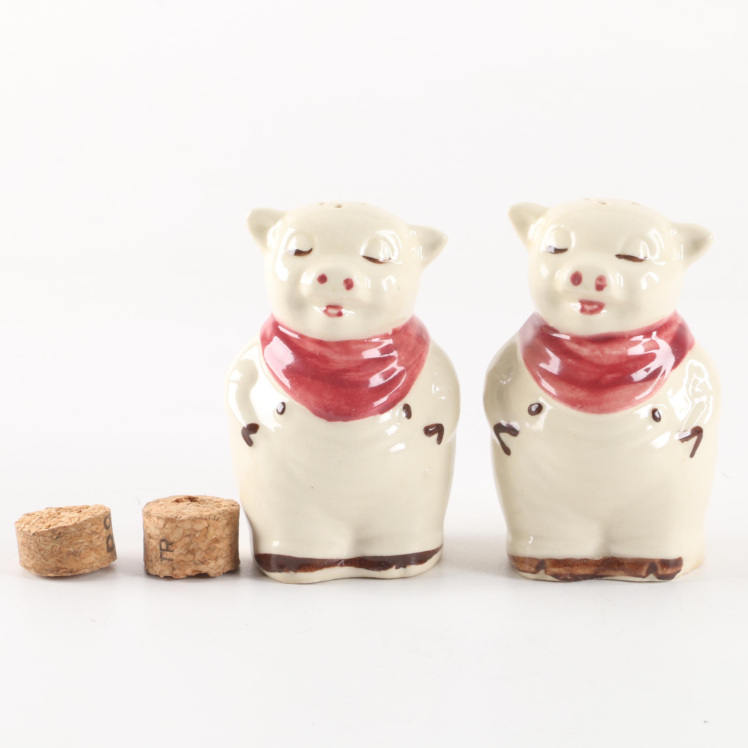 Vintage Shawnee Ceramic Pig Salt And Pepper Shakers Ebth