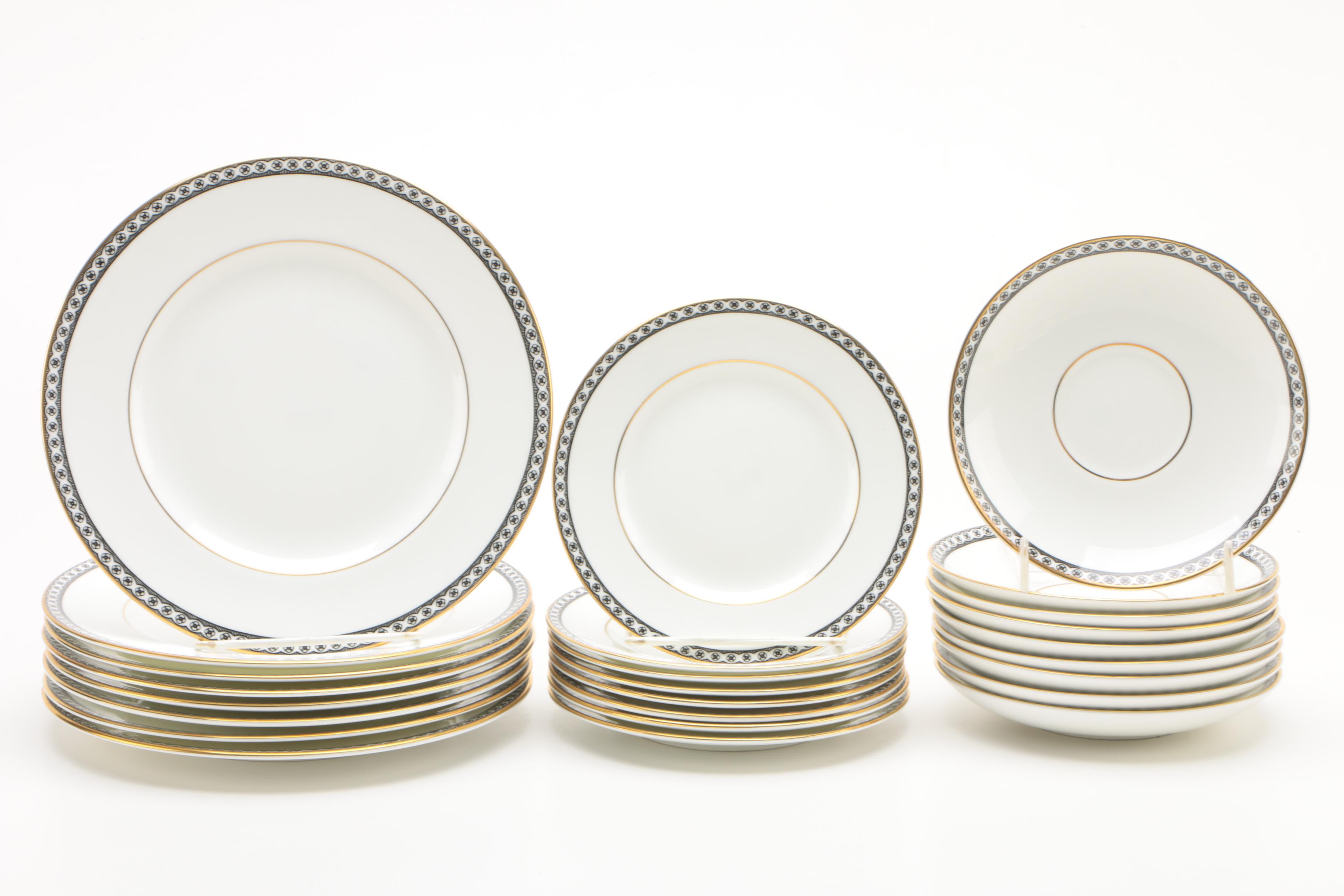 Wedgwood "Ulander Black" Bone China Dinnerware EBTH