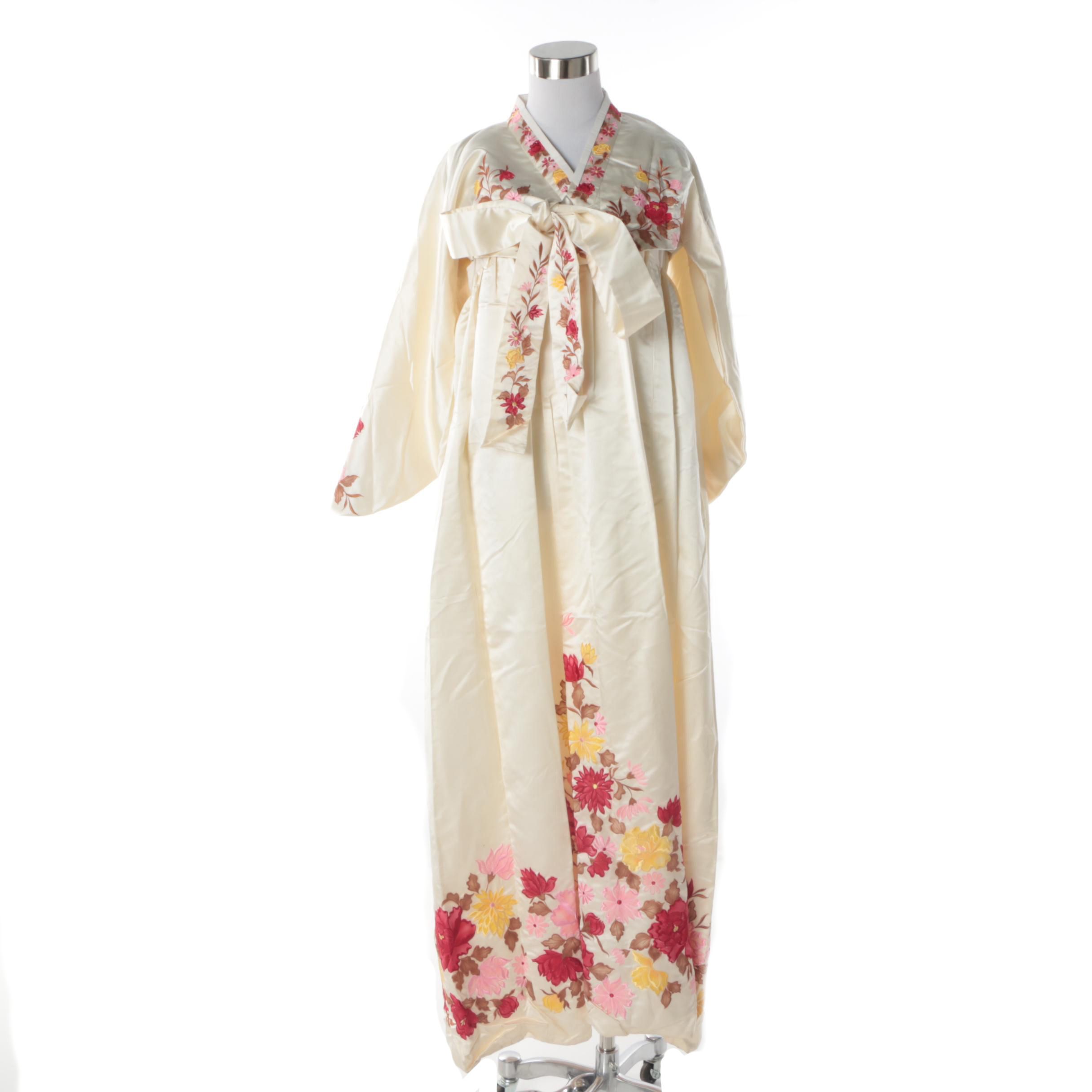 Vintage Korean Silk Hanbok  and Sleeveless Dress with 