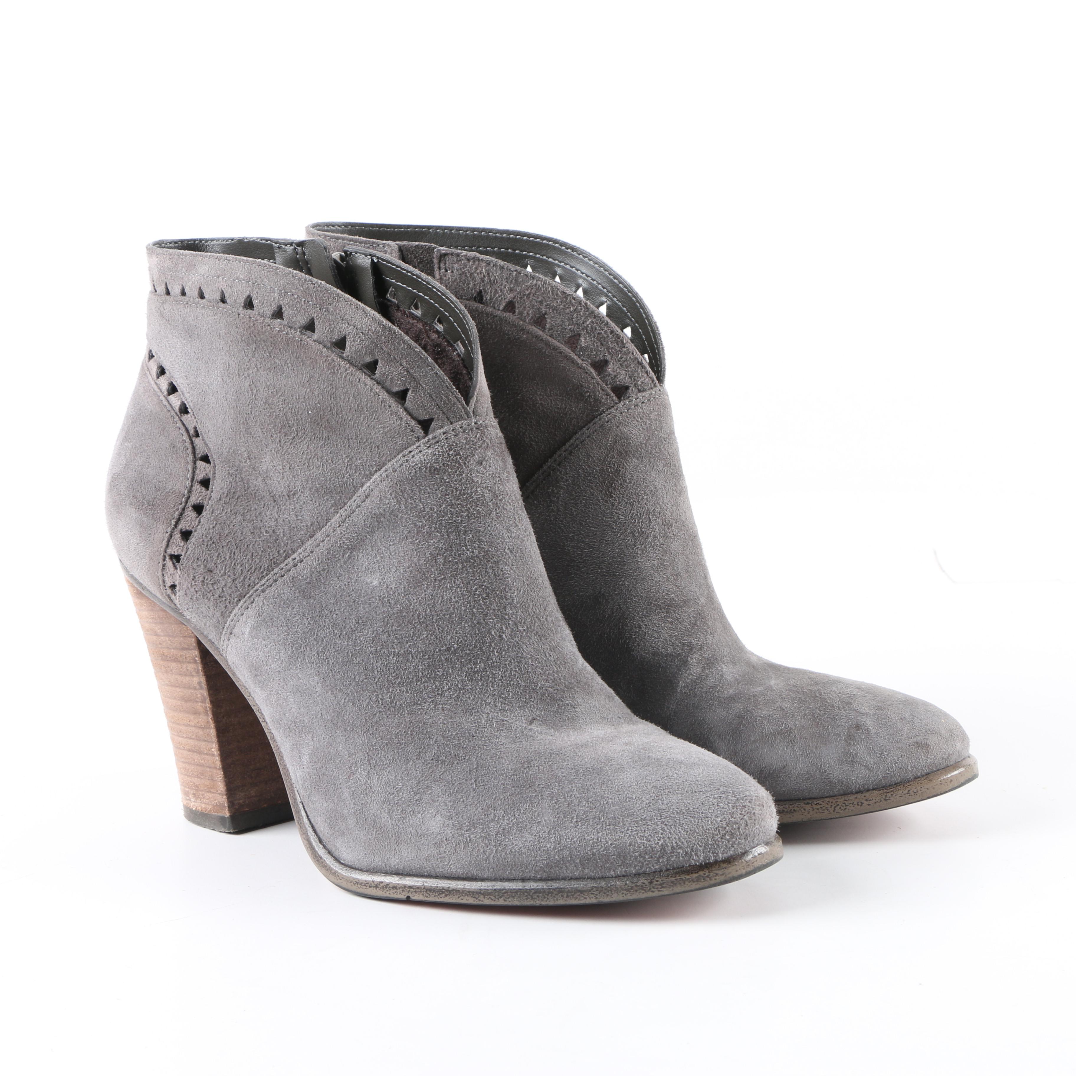 vince camuto grey suede boots