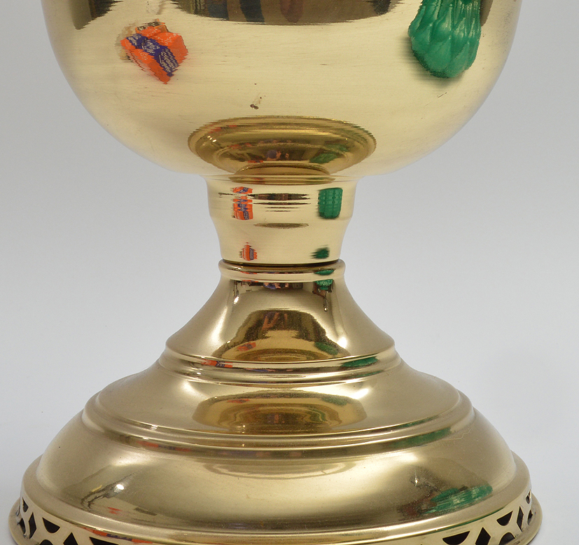 Aladdin 23 Brass and Cased Glass Oil Lamp EBTH