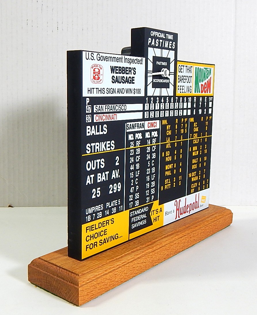 Replica Cincinnati Reds Crosley Field Scoreboard Shelf Clock EBTH