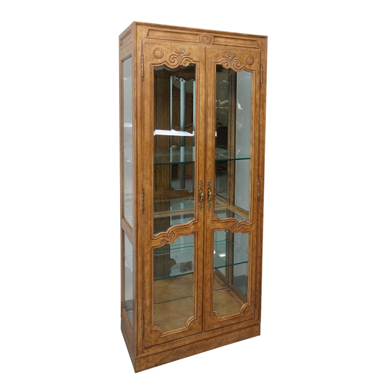 Old Continent Lighted Display Cabinet By Drexel Heritage Ebth