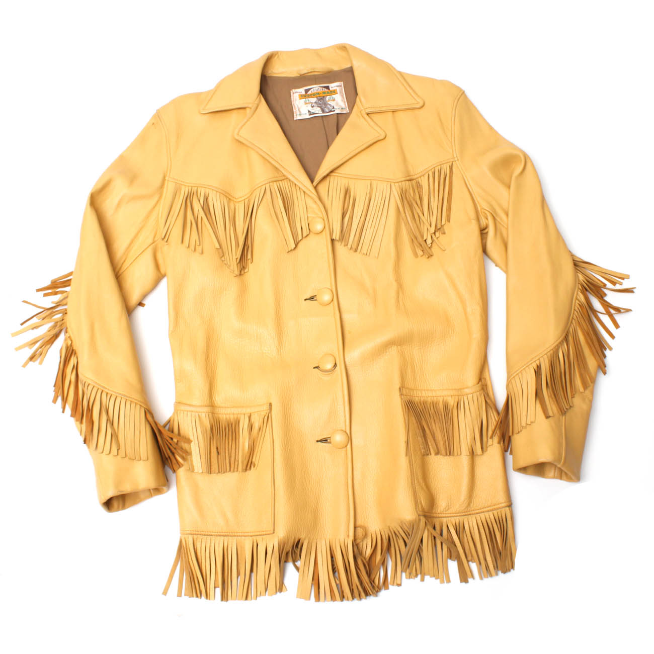 Women's CustomMade Deer Skin Leather Fringe Jacket EBTH