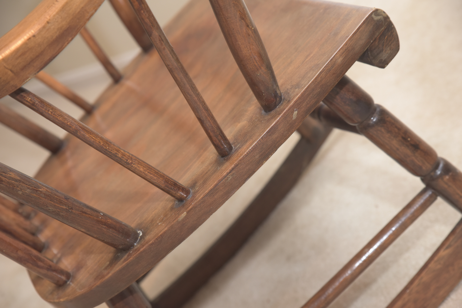 Vintage Wooden Spindle Back Rocking Chair EBTH