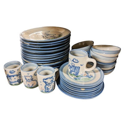 34-Piece Set of Mary Alice Hadley "Country" Pottery Dishes 34-Piece Set of Mary Alice Hadley "Country" Pottery Dishes