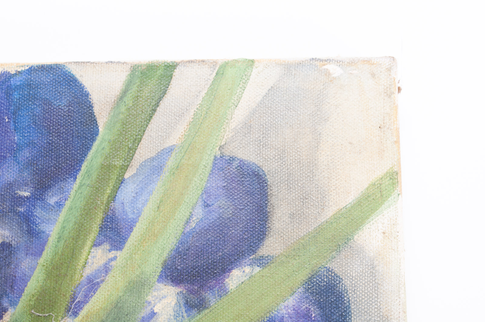 Original Oil Painting on Canvas of Purple Iris Still Life | EBTH