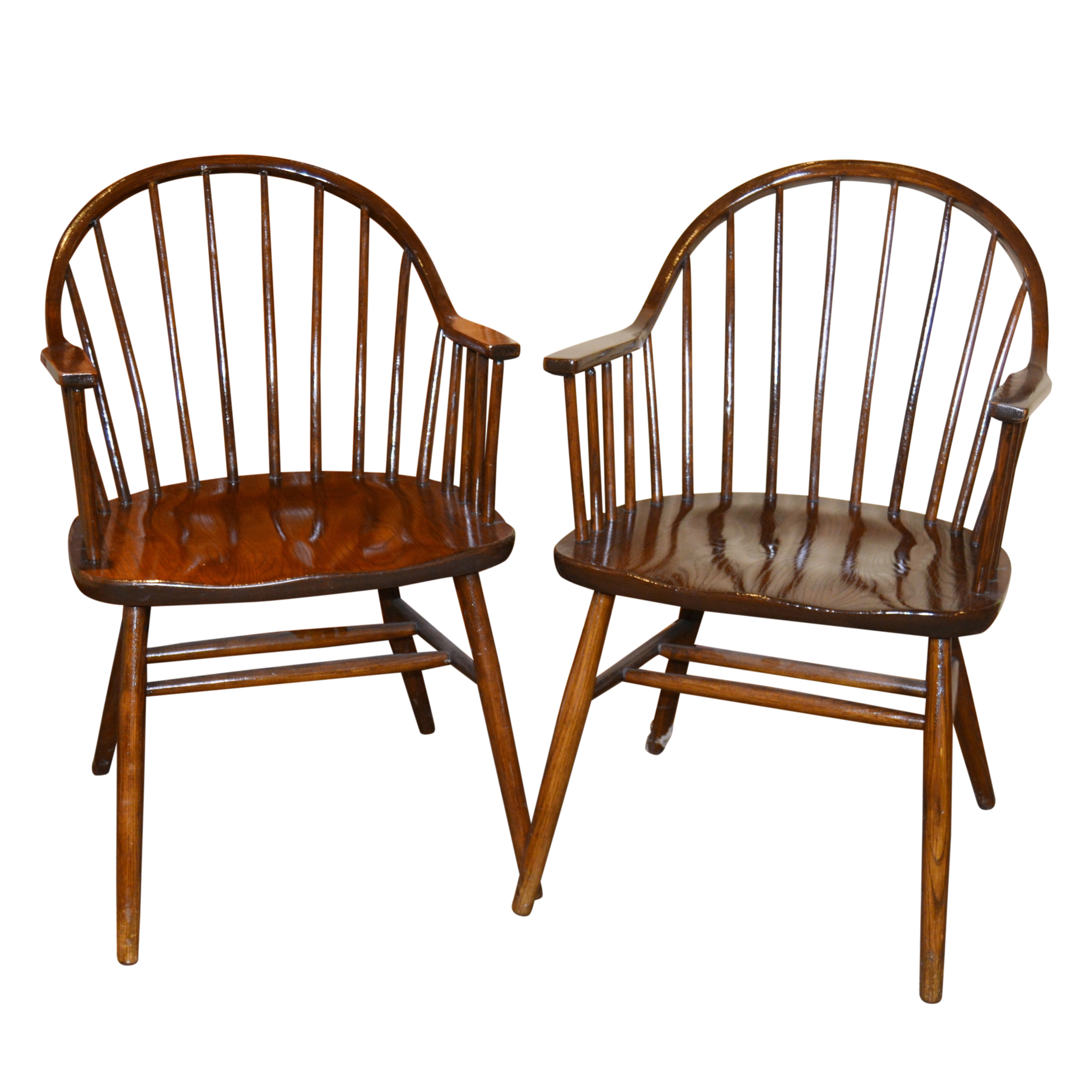 Windsor Style Oak Spindle Chairs EBTH