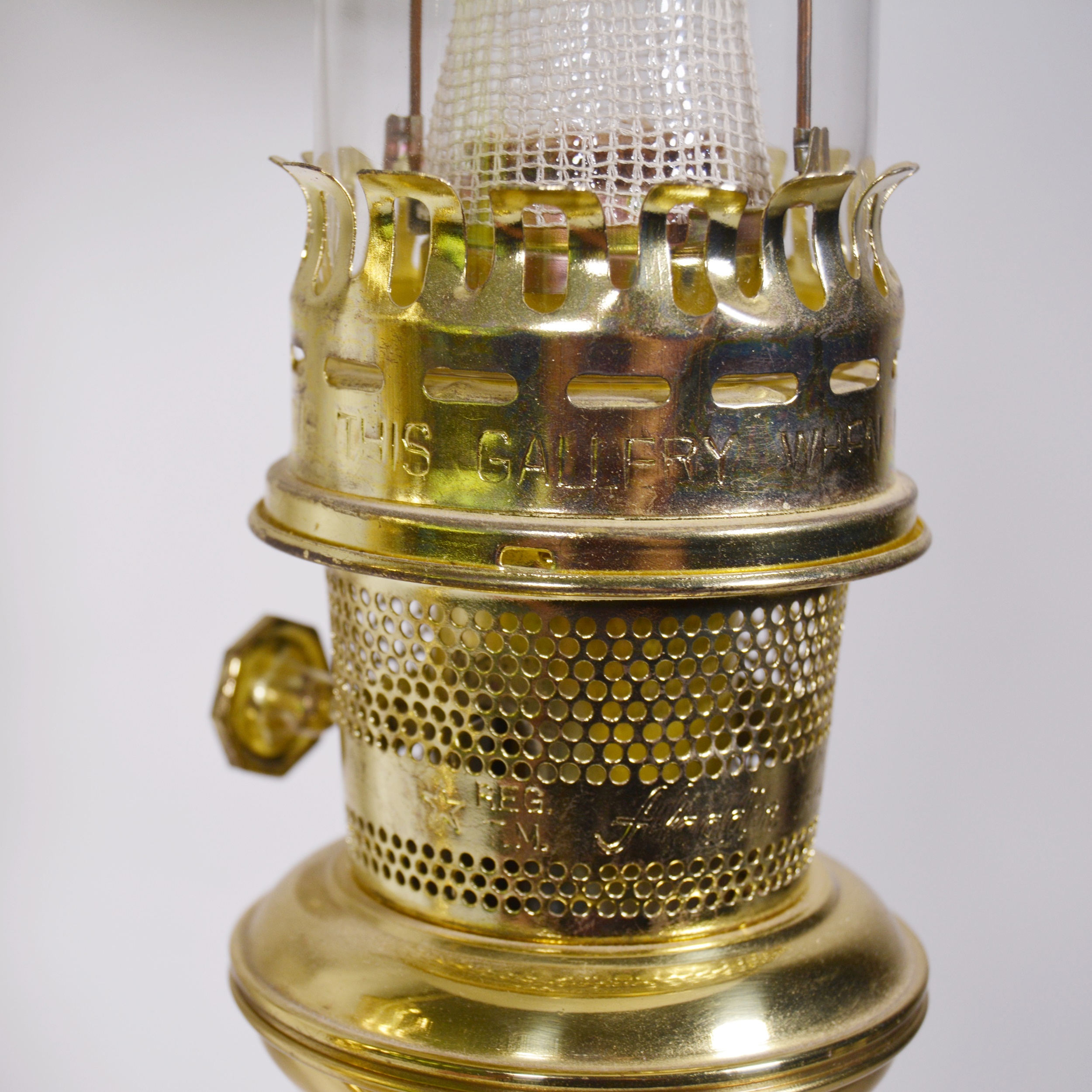 Aladdin 23 Brass Commemorative Reproduction Student Oil Lamp EBTH