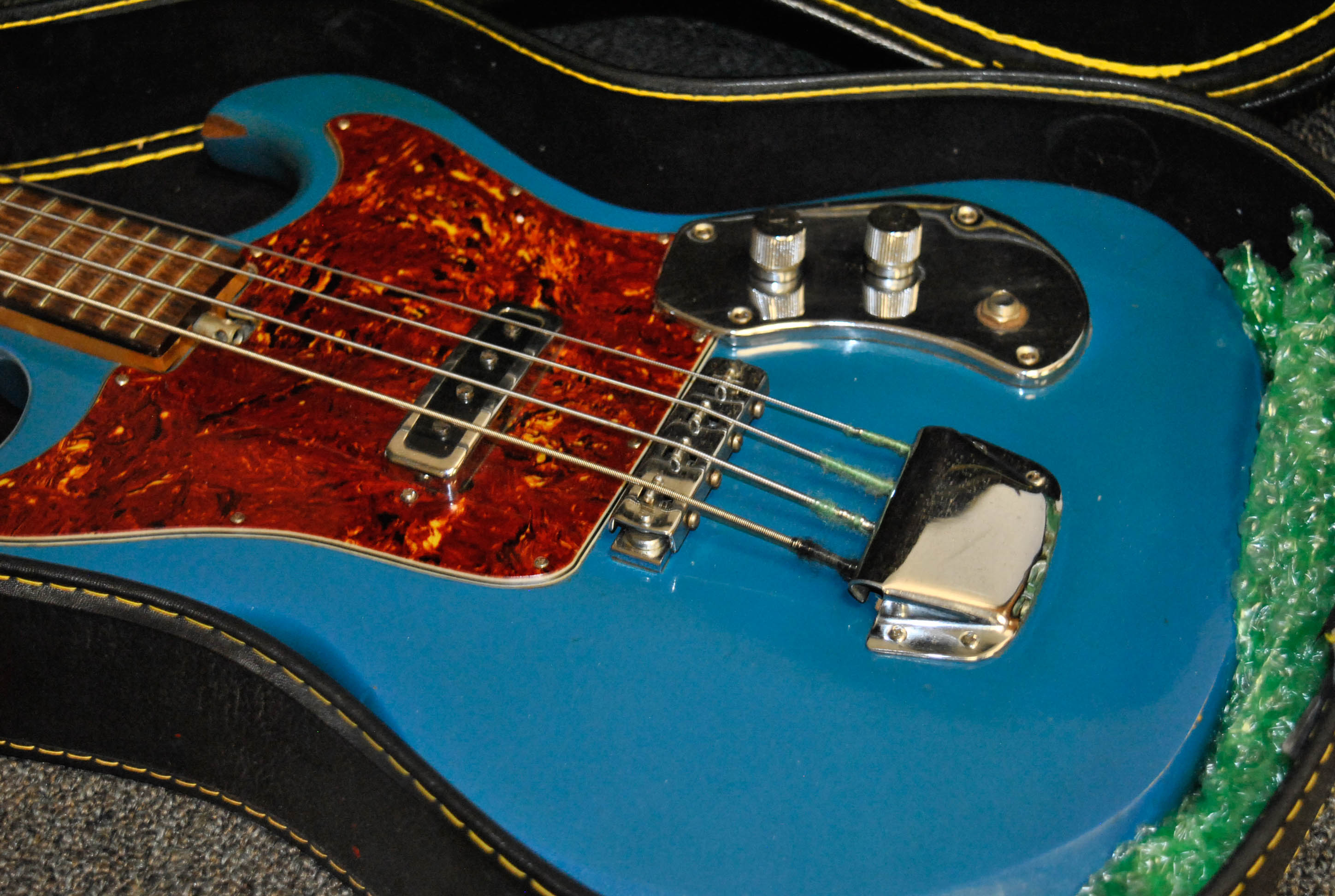 C. 1960s Kingston Electric Bass Guitar and Case EBTH