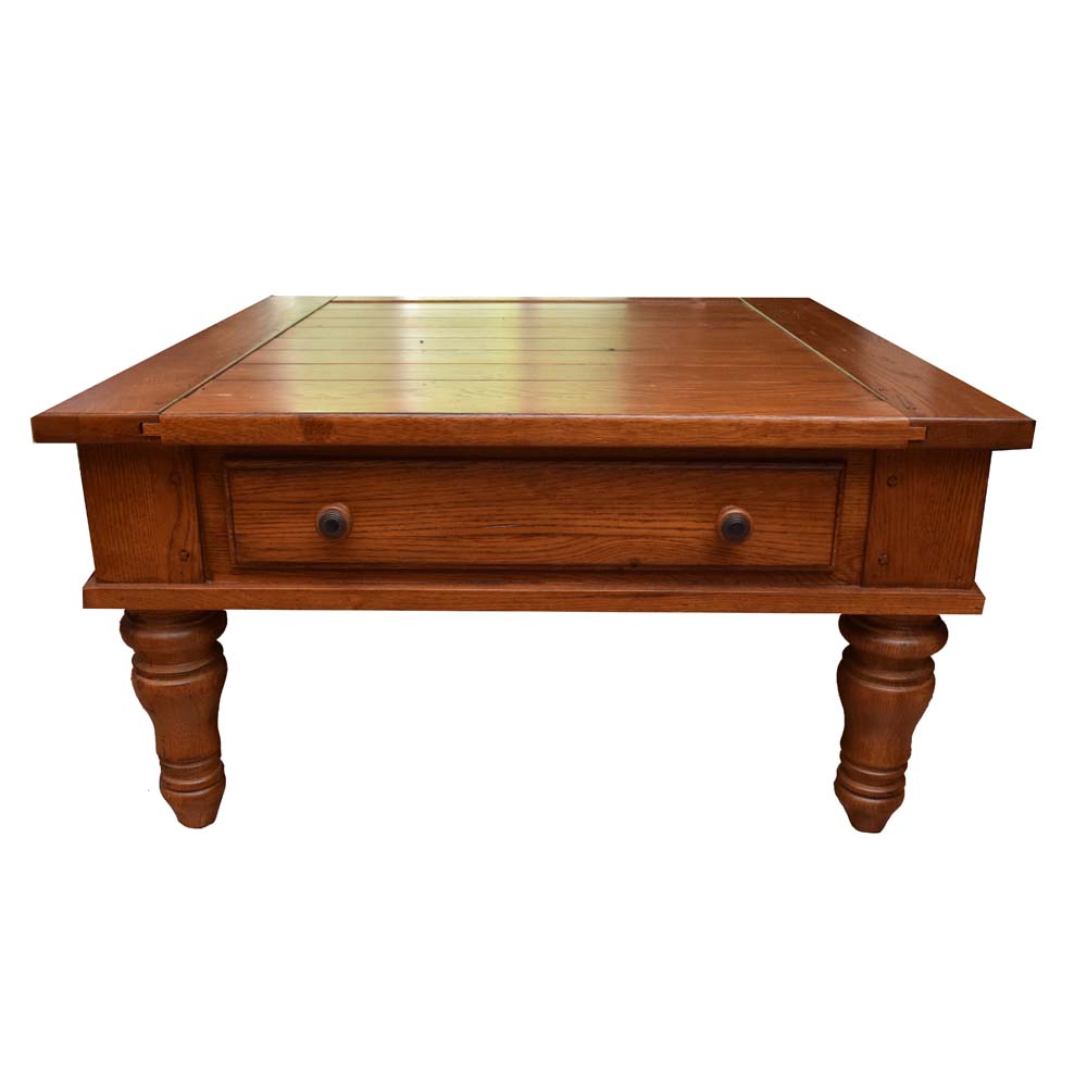 Bassett Oak Coffee Table Ebth