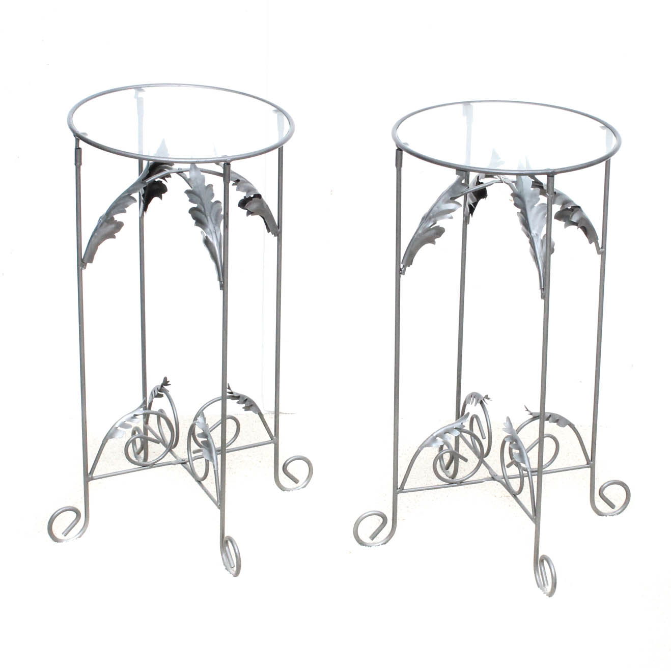 Glass and Metal Accent Tables EBTH