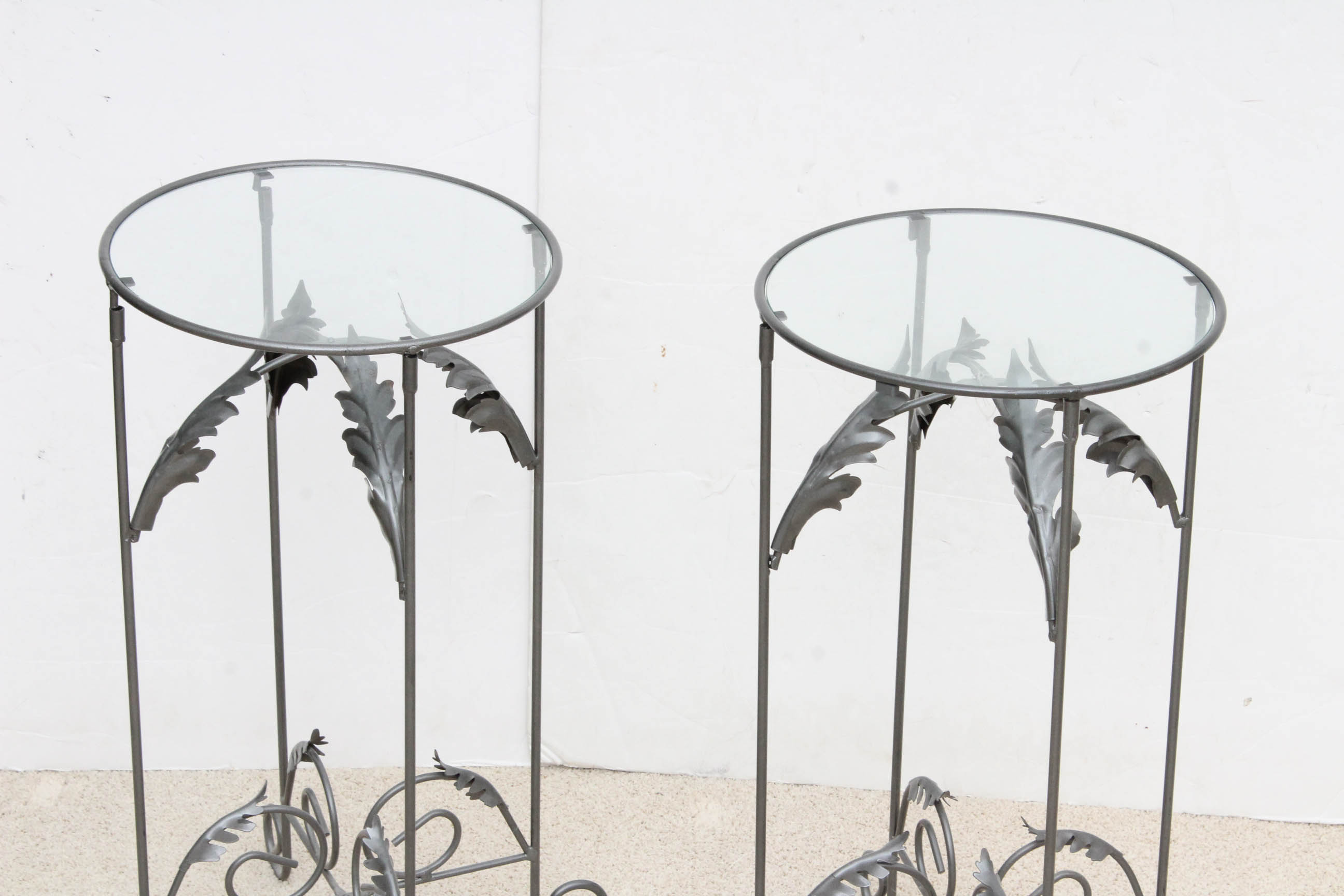 Glass and Metal Accent Tables EBTH