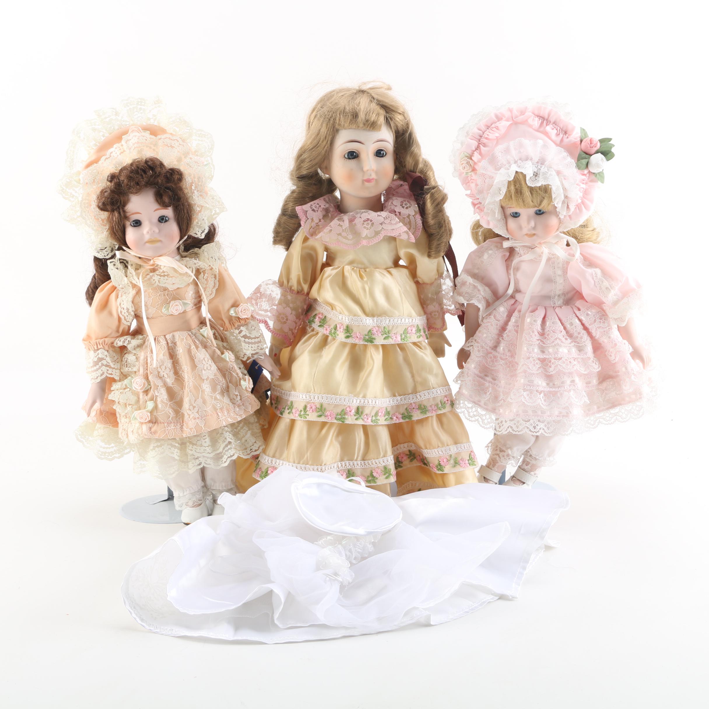 crown porcelain dolls