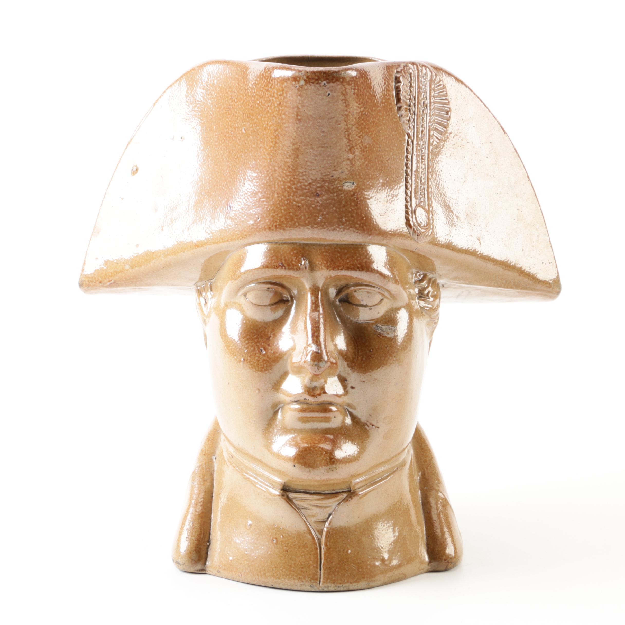 Antique Stephen Green Lambeth Pottery Napoleon Bonaparte Stoneware